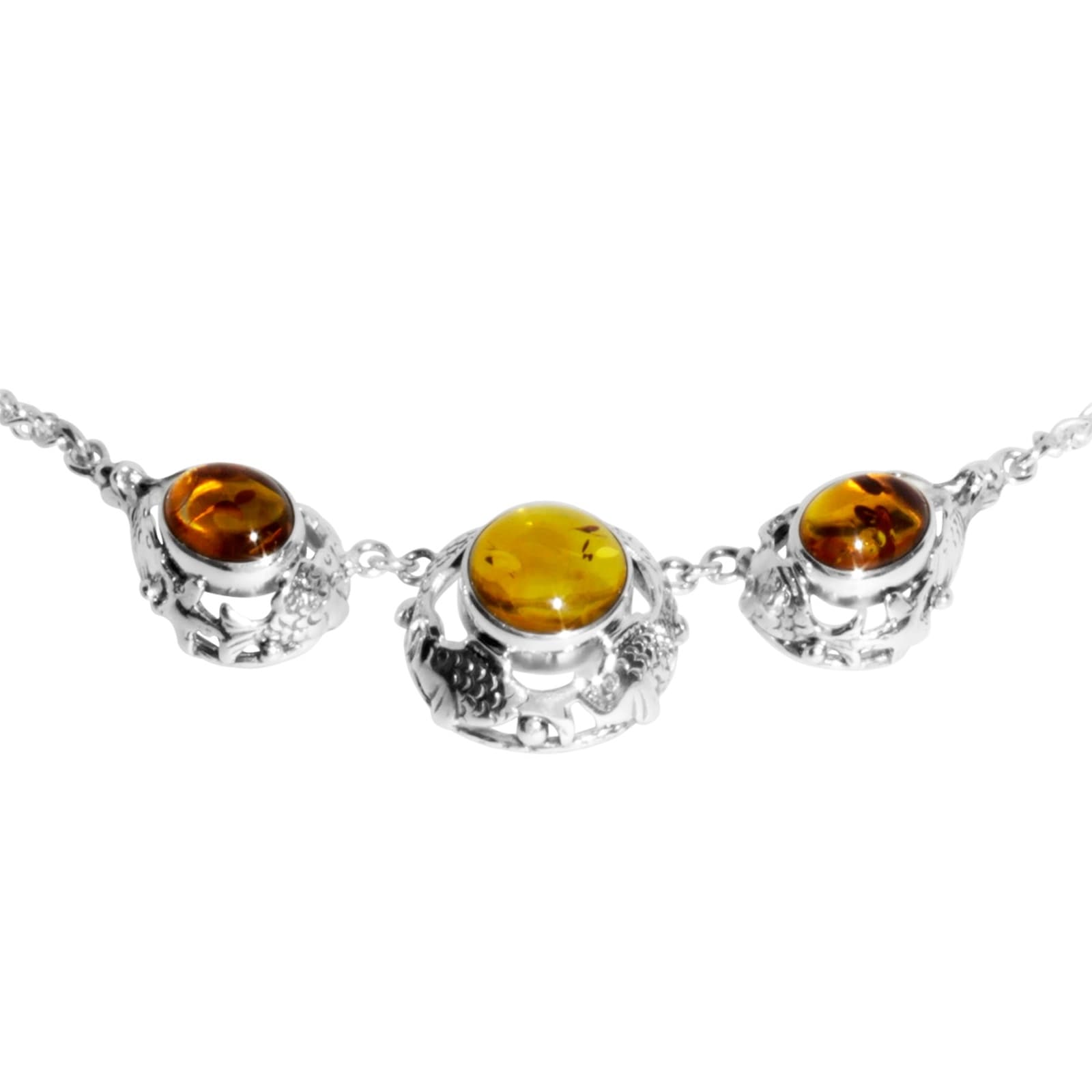 OSTSEE-SCHMUCK Collier »- Fischland - Silber 925/000 - Bernstein«