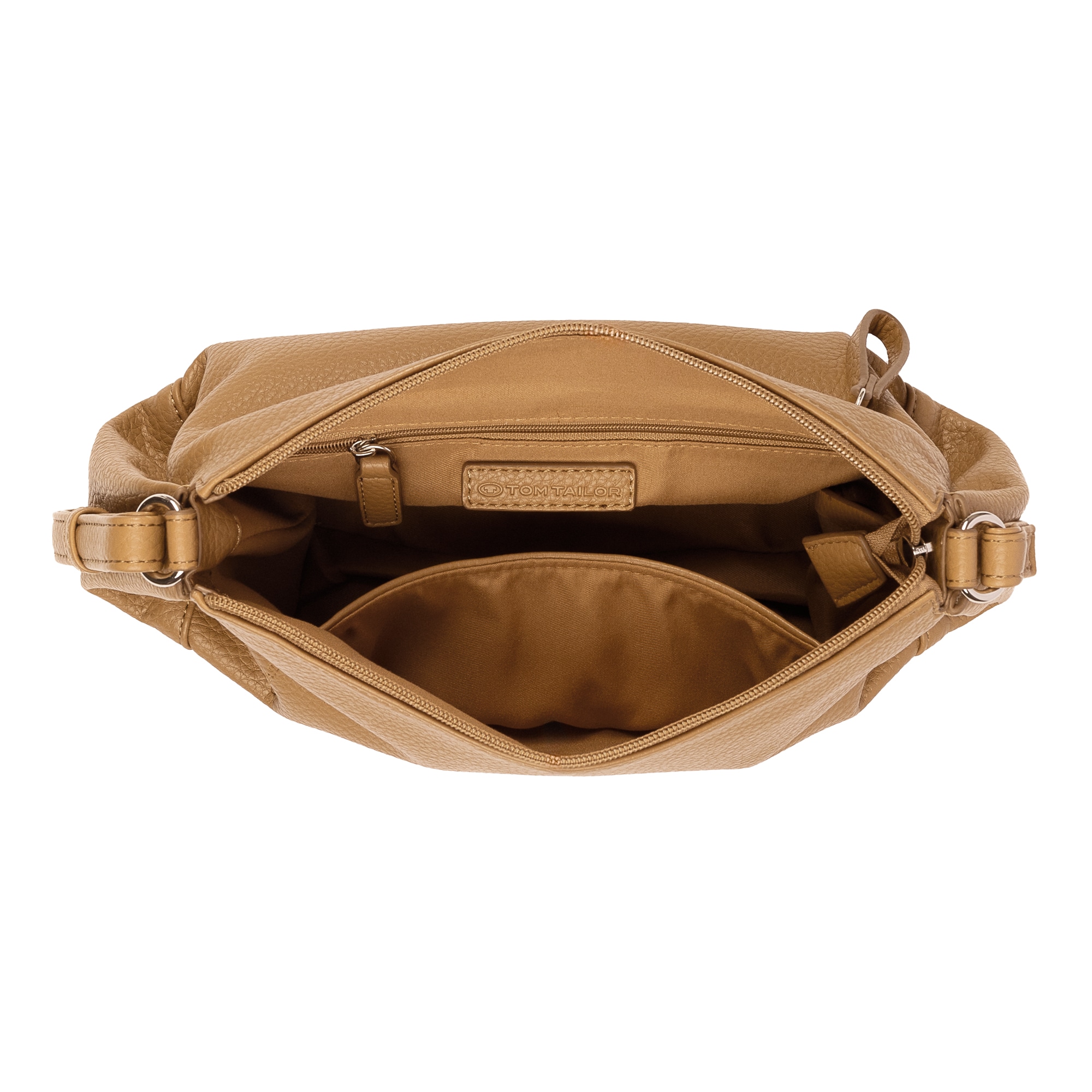 TOM TAILOR Umhängetasche »Cassia« leicht genarbtes Lederimitat mit ausgefeiltem Schnitt für viel Volumen