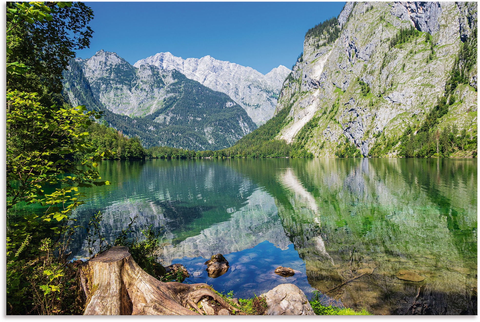 Artland Wandbild »Obersee Berchtesgadener Land in Bayern«, Berge &  Alpenbilder, (1 St.), als Alubild, Outdoorbild, Wandaufkleber in verschied.  Größen auf Raten bestellen