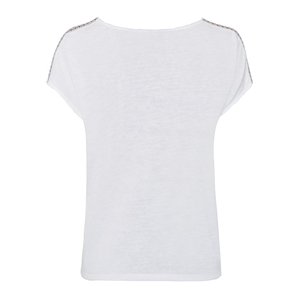 Freeman T. Porter T-Shirt (1 tlg.) mit geschnittenen Saumkanten im Used-Look