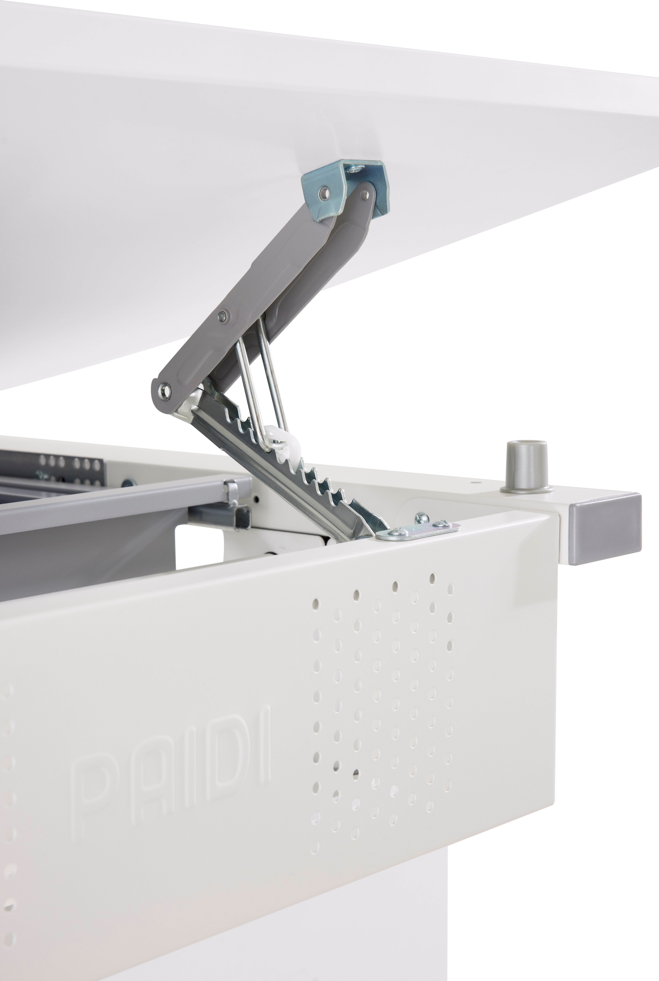 PAIDI Kinderschreibtisch »DIEGO CURVED GT, Schülerschreibtisch, ergonomisch, mitwachsend« stufenlos höhenverstellbar, geteilte Tischplatte neigbar