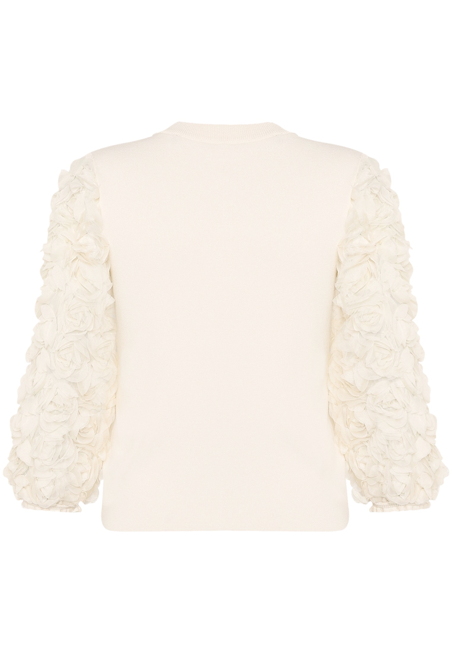 Zero Rundhalspullover »Feinstrickpullover mit 3D Blüten«