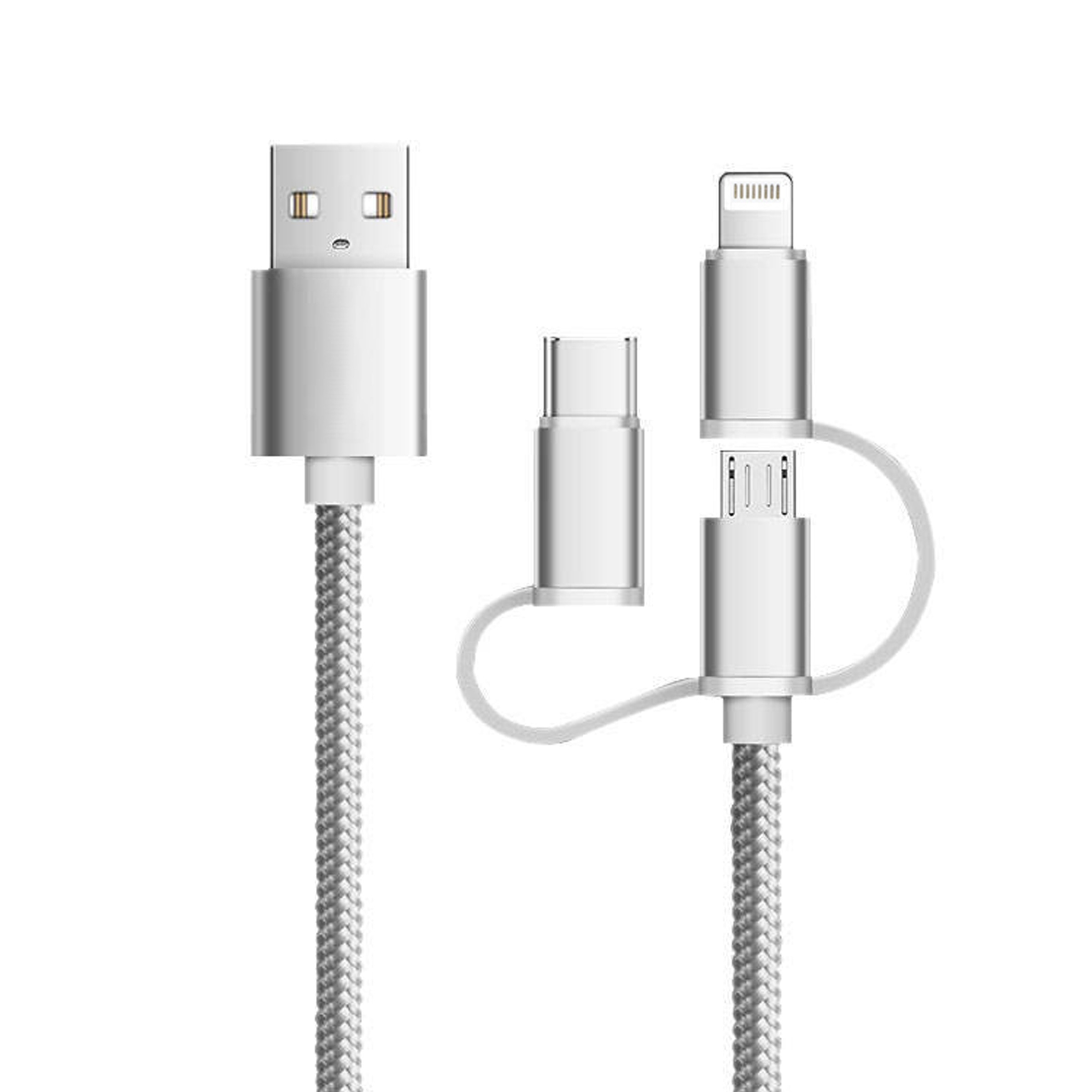 be cool USB-Kabel »Lade- und Datenkabel 3in1«, Lightning-Micro-USB-USB Typ C, USB Typ A, 100 cm