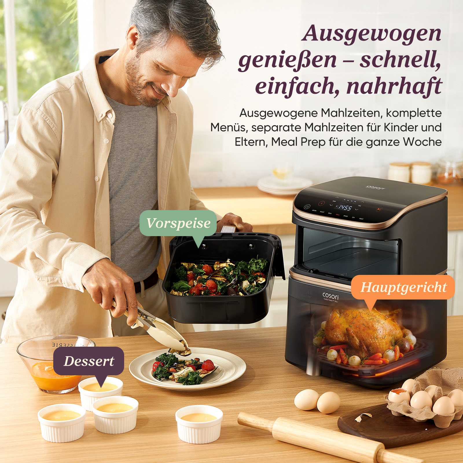 Cosori Heißluftfritteuse »CAF-DC123S-DDER« 2630 W
