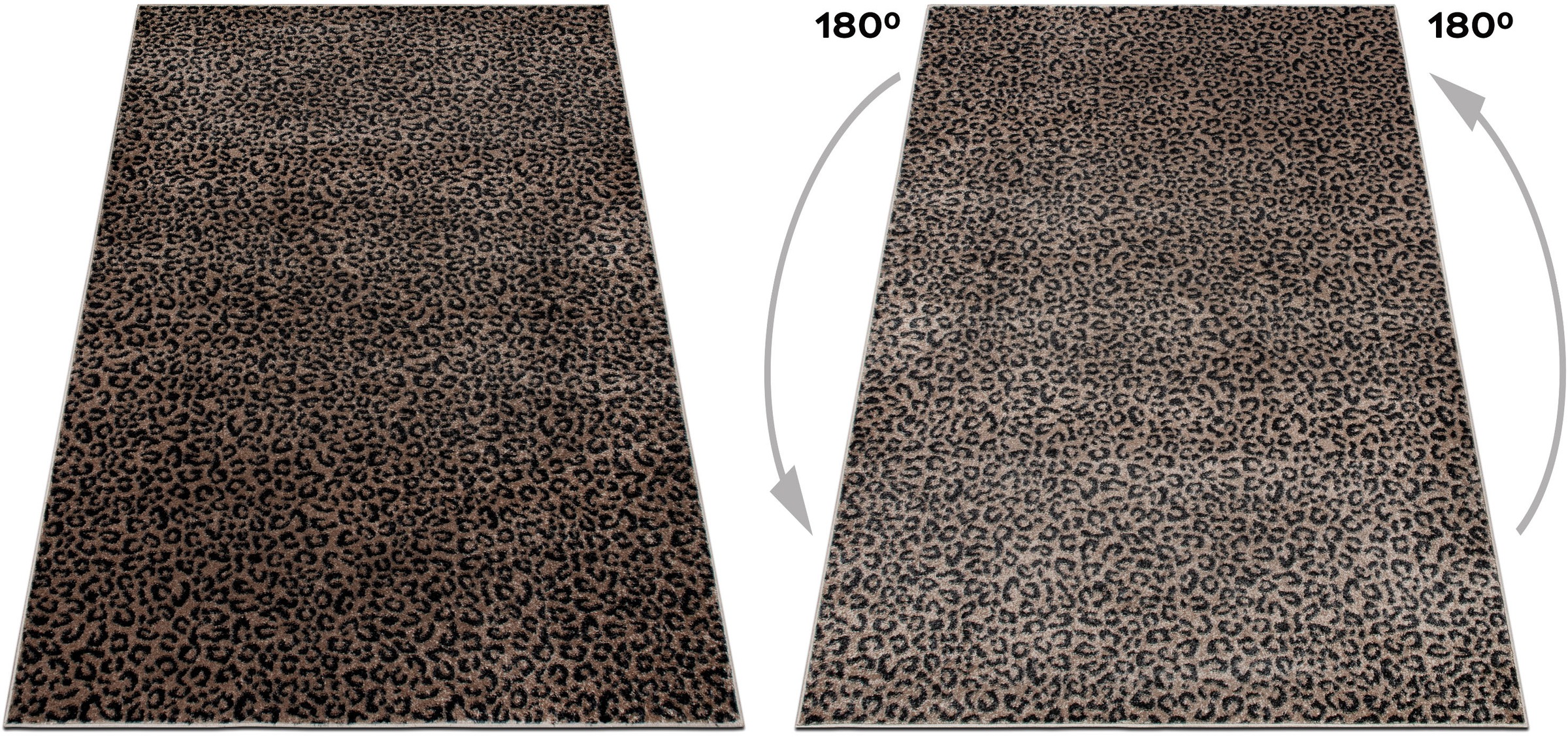 OTTO home Teppich »Fynna, Leoparden-Muster, Animalprint« rechteckig 9 mm Höhe besonders weicher Flor, Wohnzimmer, Schlafzimmer, Esszimmer, Leo