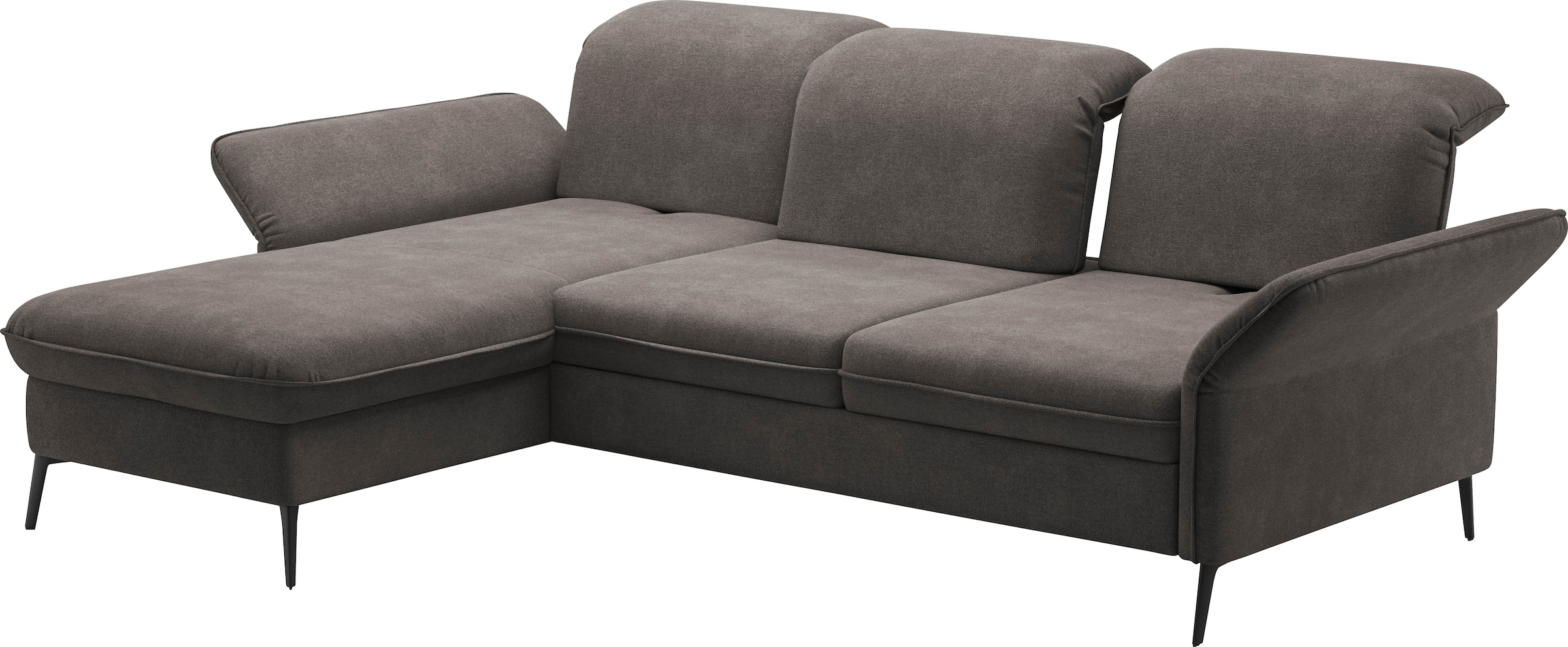 sit&more Ecksofa »Emely, inkl. Sitztiefenverstellung«, wahlweise mit Bettfunktion,Bettkasten,Kopf- & Armteilverstellung
