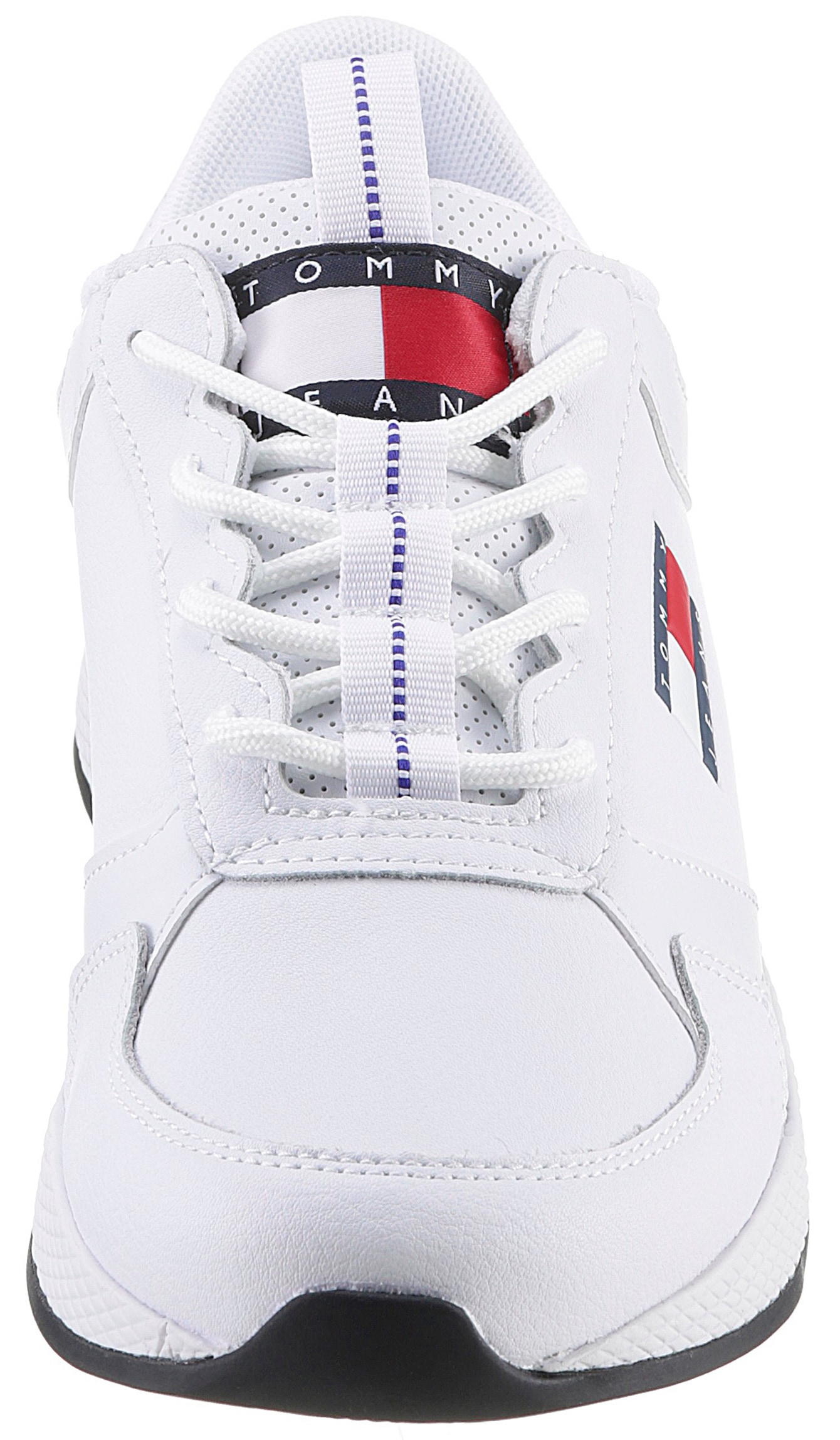 Tommy Jeans Keilsneaker »TOMMY JEANS FLEXI RUNNER«, Freizeitschuh, Halbschuh, Schnürschuh mit seitlicher Logoflagge