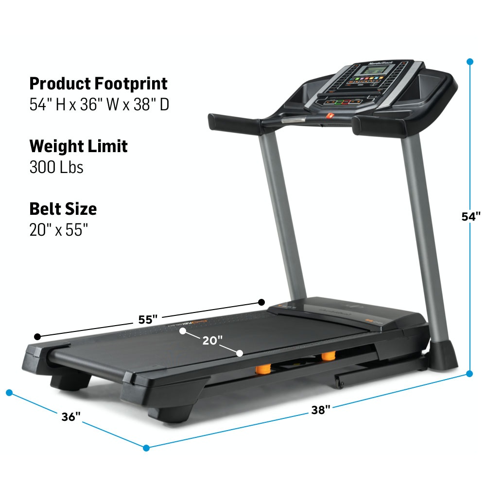 NordicTrack Laufband »NordicTrack T 6.5 S«, (Laufband zum Laufen und Gehen mit 5" Display, faltbar), bis max. 16 km/h, klappbar
