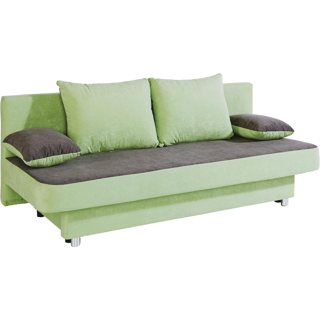 COLLECTION AB Schlafsofa »P-Ulla«, inkl. Bettfunktion, Bettkasten und Zierkissen