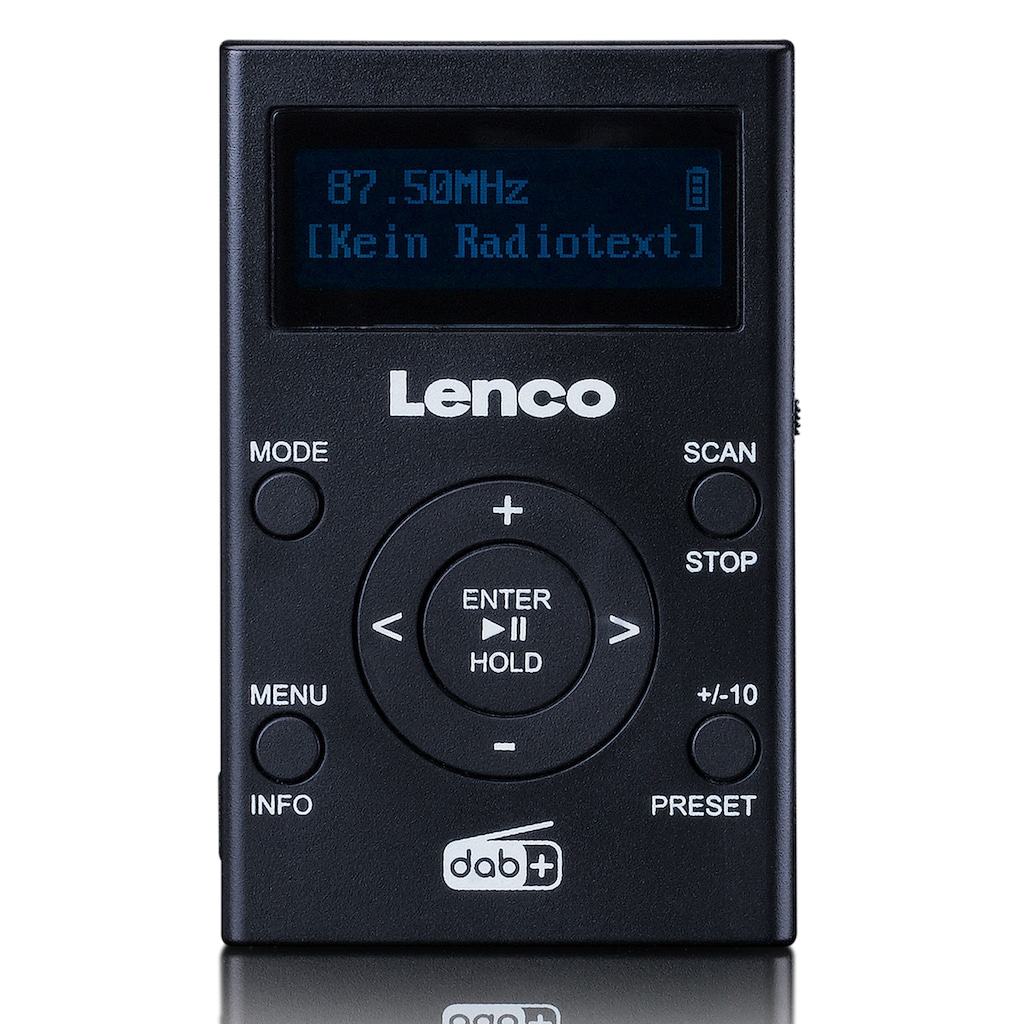 Lenco Digitalradio (DAB+) »PDR-011BK«, (Digitalradio (DAB+)-FM-Tuner mit RDS)