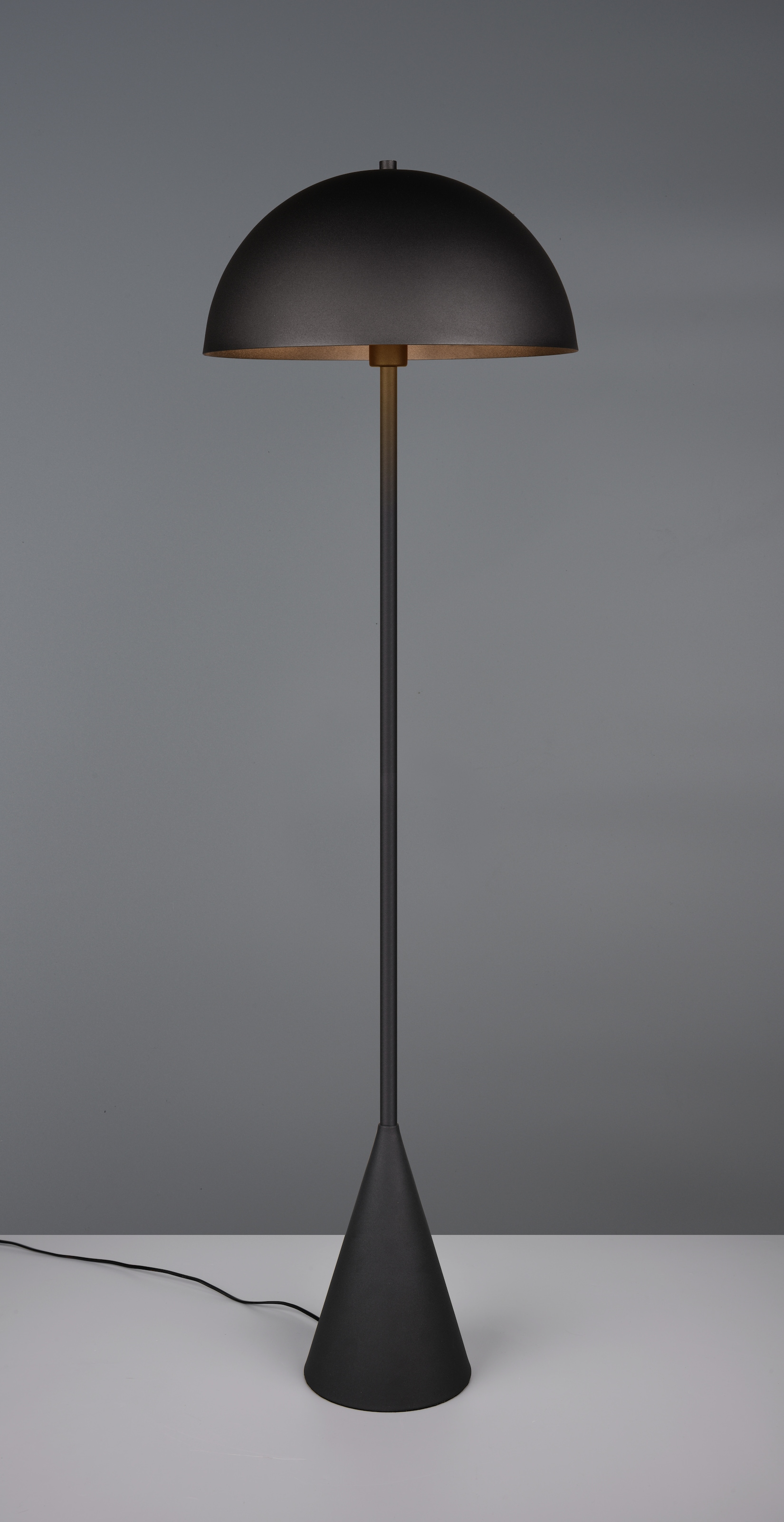 TRIO Leuchten Stehlampe »ALFIE, Metall Stehlampe Höhe 130cm Ø 40cm exkl 1x E27 max 40W« E27 1 Stk. warmweiß - kaltweiß Fußschalter ON/OFF, aus min. 50% Recycling-Material