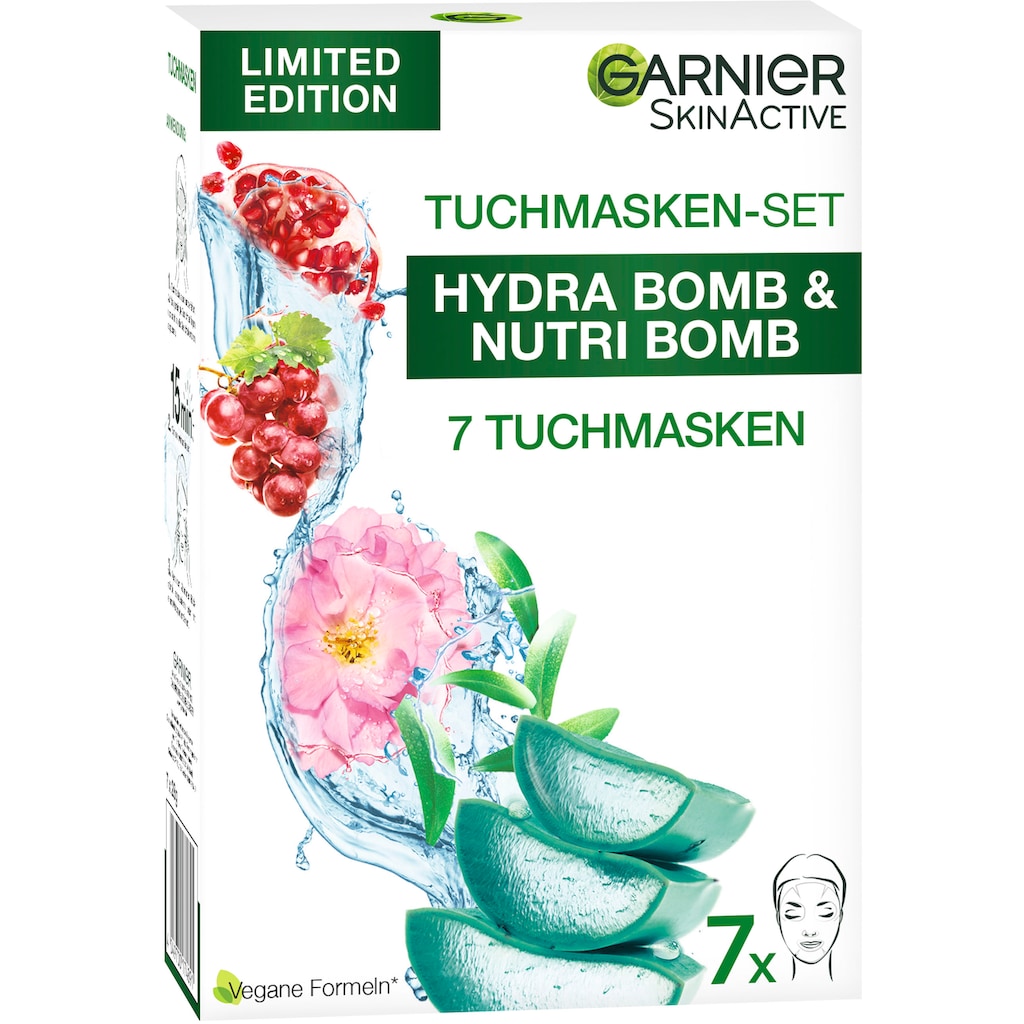 GARNIER Tuchmaske »SkinActive Tuchmasken-Set«, (7 tlg.)