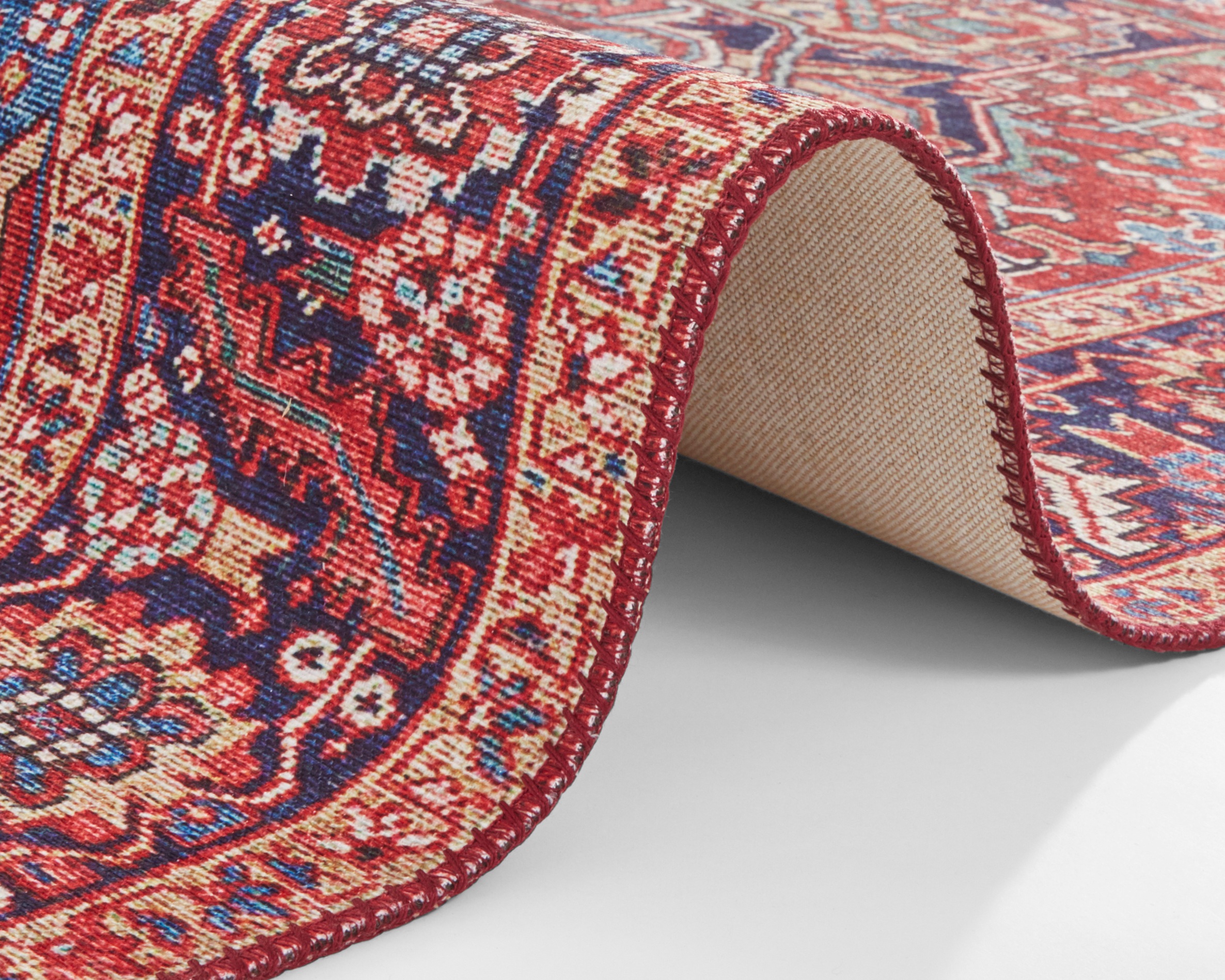 NORTHRUGS Teppich »Amata«, rechteckig, 5 mm Höhe, Orientalisch, Läufer, Vintage, Wohnzimmer, Schlafzimmer, Esszimmer