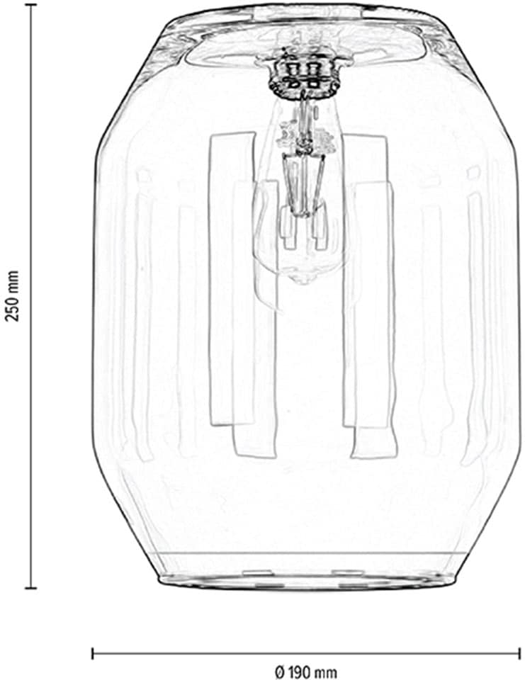 Jahren flammig-flammig, in online Made kaufen Europe | 1 LIGHTING Pendelleuchte »VASO«, mit Hochwertiger Garantie 3 BRITOP Transparent, XXL Glasschirm,