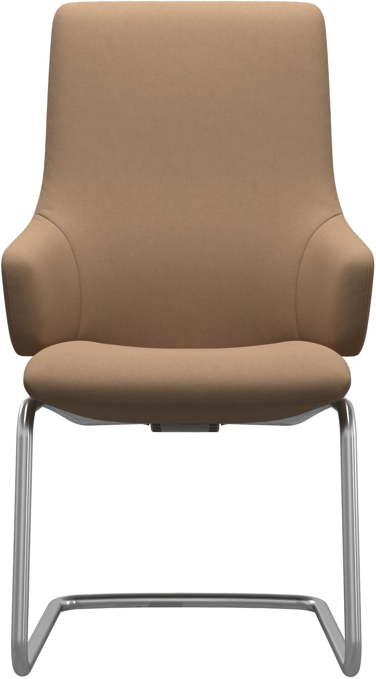 Stressless® Polsterstuhl »Laurel«, Microfaser DINAMICA, High Back mit Armlehne, Größe L, mit Beinen aus Stahl in Schwarz matt