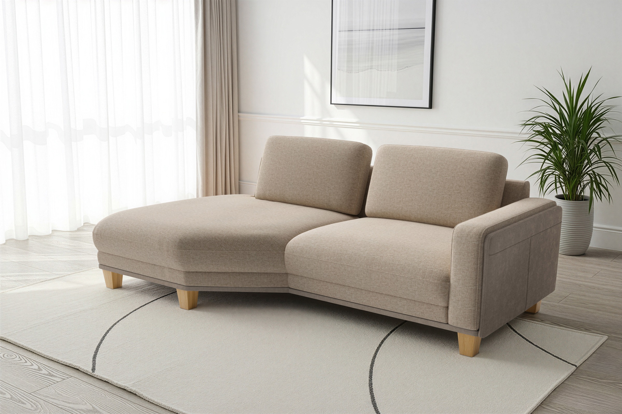 sit&more Ecksofa »Concept« Modernes Sofa in drei Fußfarben zur Auswahl