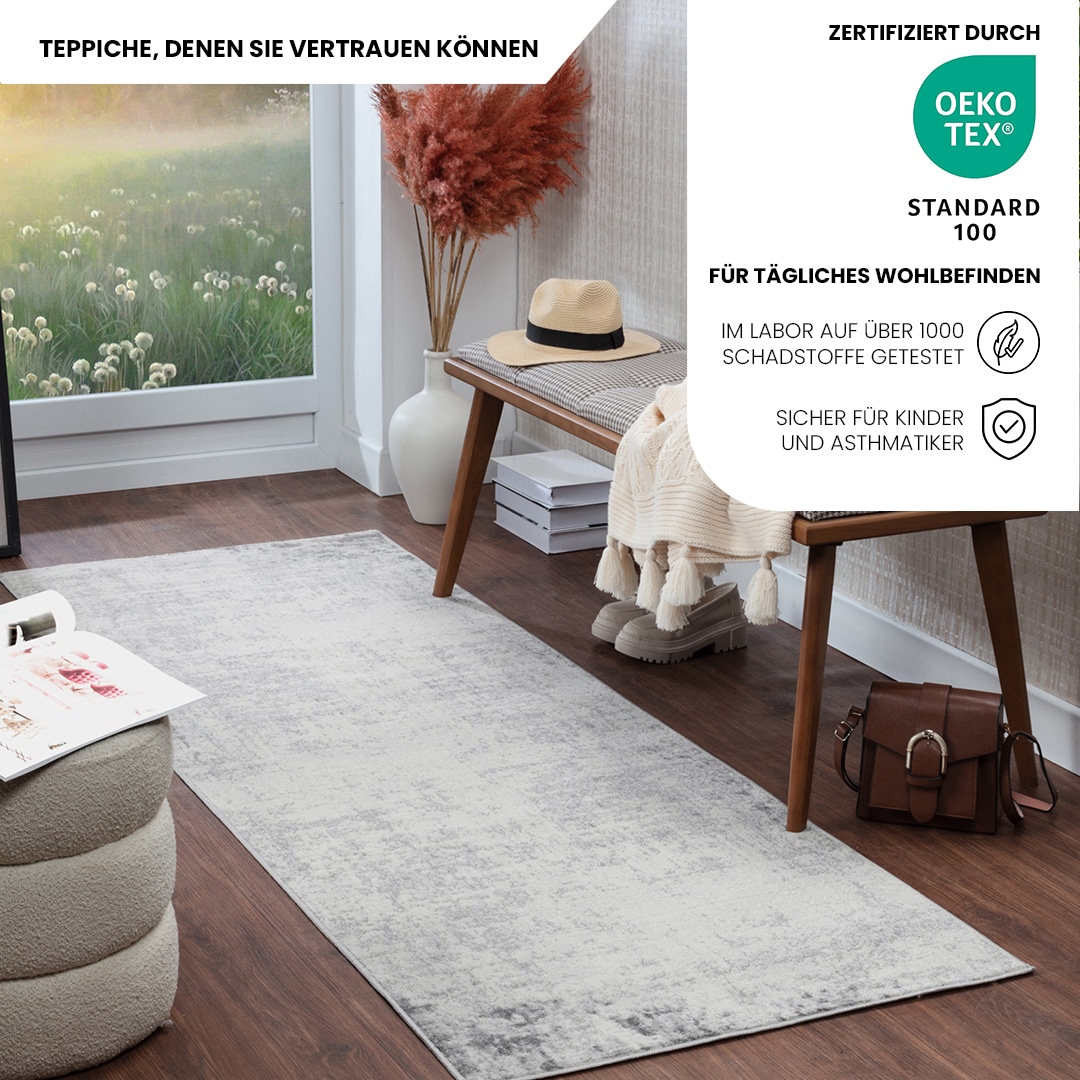 Livabliss Teppich »UTRECHT« rechteckig 10,98 mm Höhe Modern abstrakter Teppich im Marble-Look