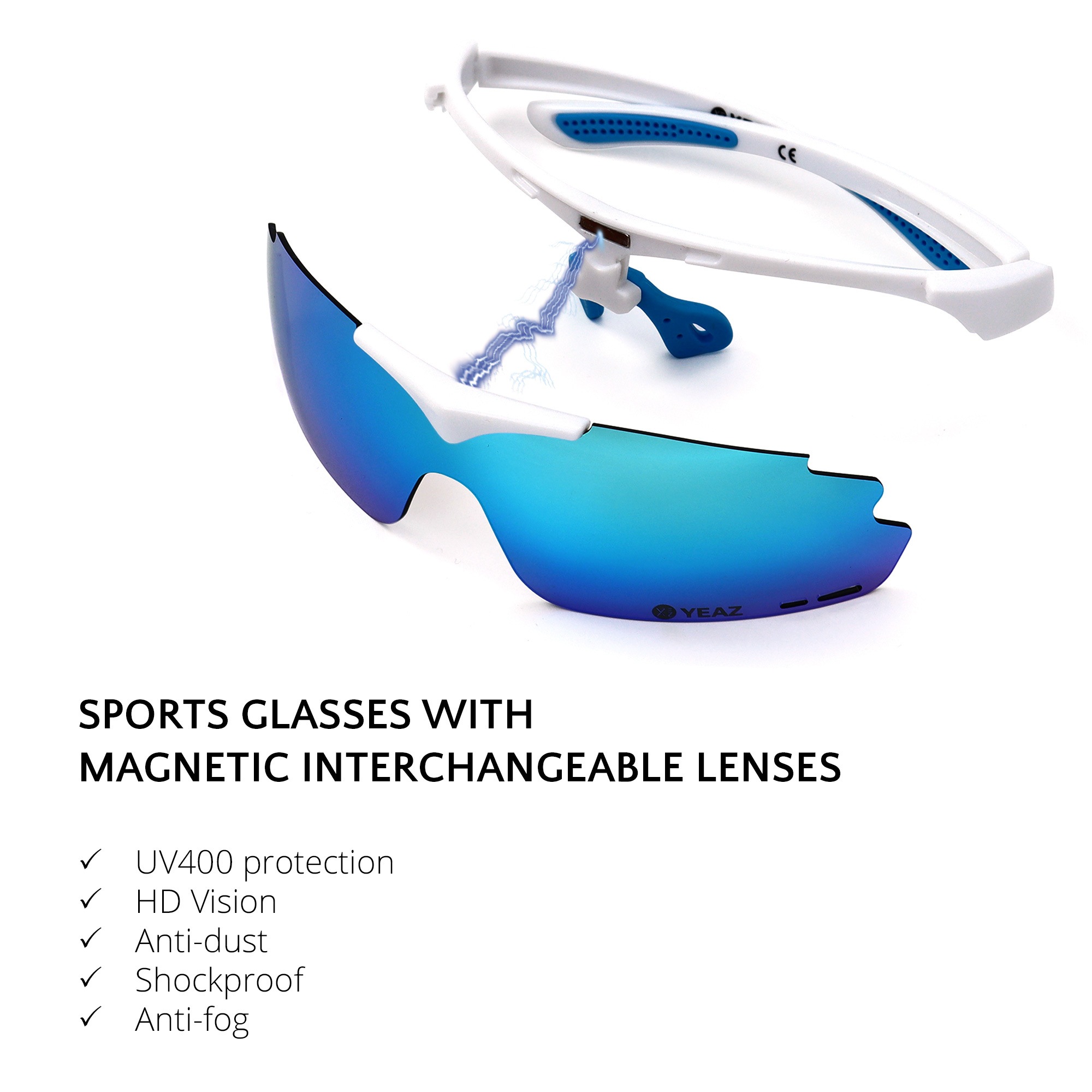 YEAZ Snowboardbrille »Magnet-Sport-Sonnenbrille SUNUP«