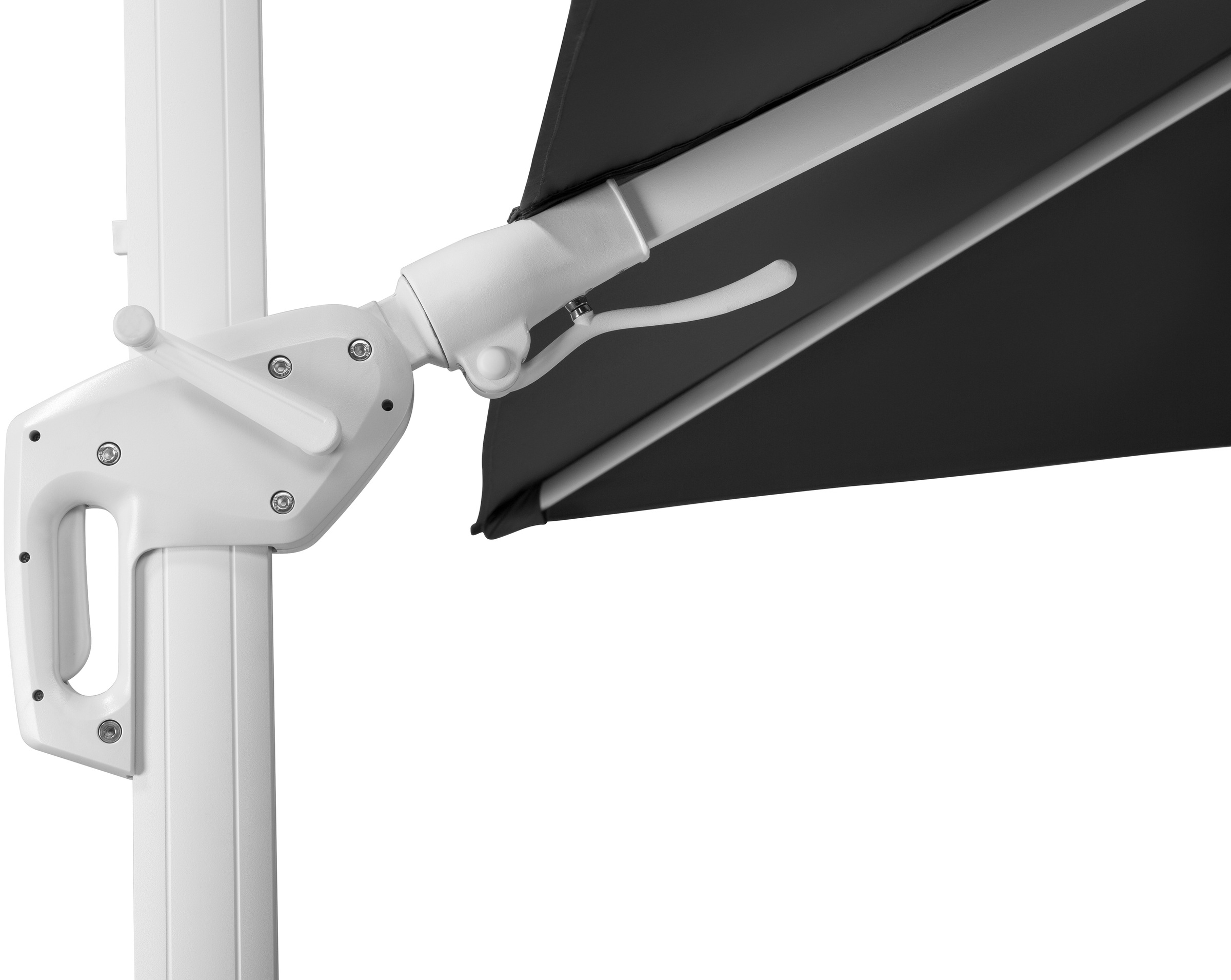 Schneider Schirme Ampelschirm »Rhodos Twist Bianco« mit Schutzhülle und Schirmständer, ohne Wegeplatten