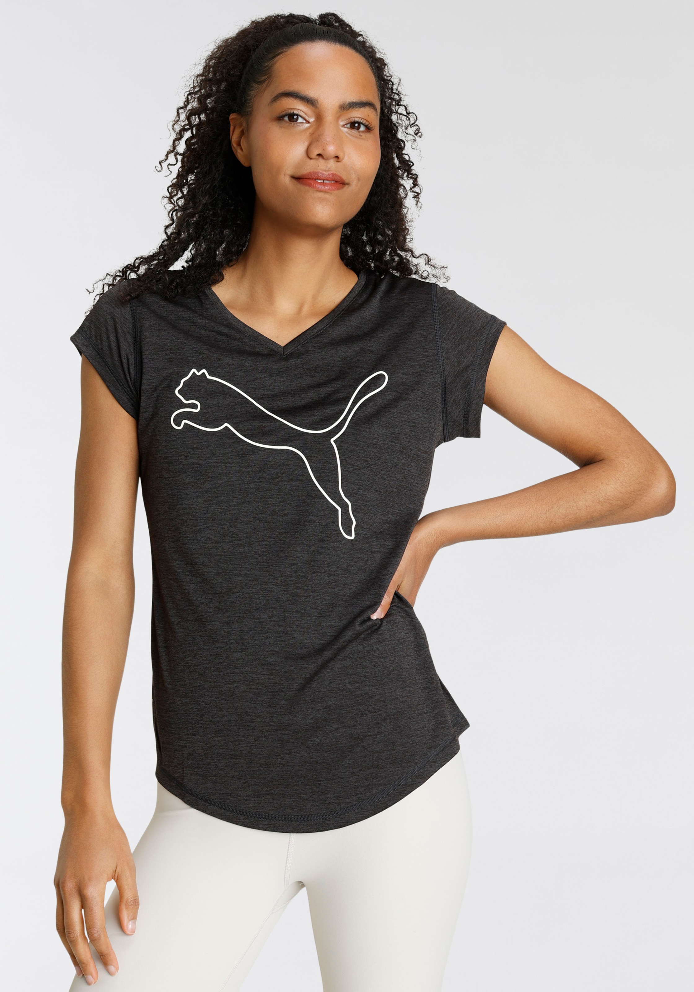 PUMA Trainingsshirt »TRAIN FAVORITE HEATHER CAT TEE«