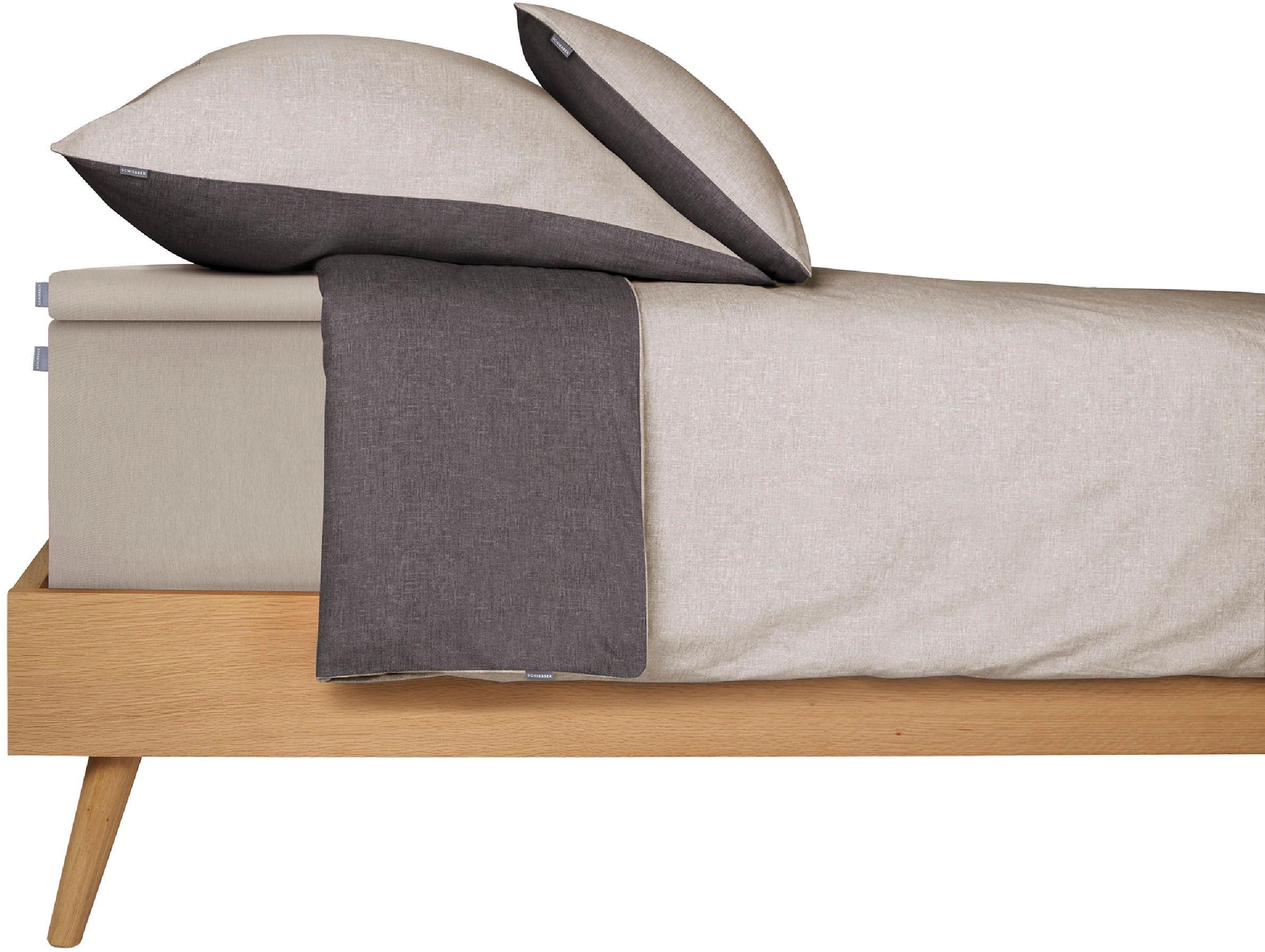 Schiesser Spannbettlaken »Flexi für Topper aus 95% Baumwolle und 5% Elasthan in Premium-Qualität«, für Matratzen bis zu 10 cm Höhe, MADE IN GREEN by OEKO-TEX®