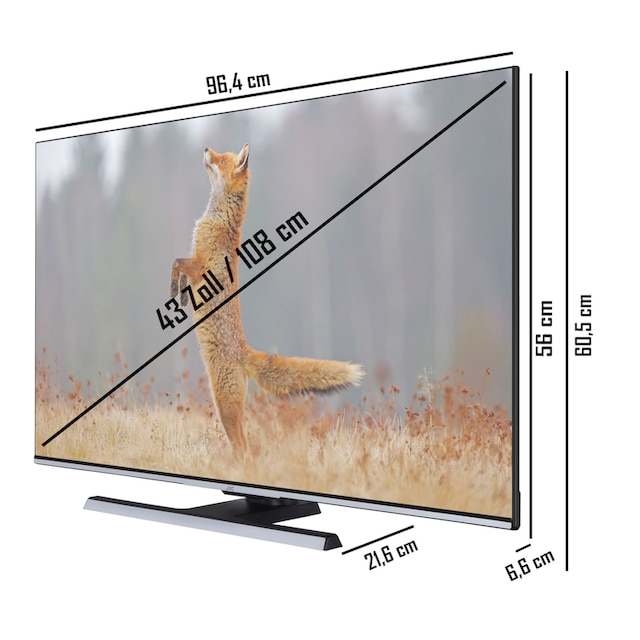 JVC LED-Fernseher »LT-43VU8185«, 108 cm/43 Zoll, 4K Ultra HD, Smart-TV ➥ 3  Jahre XXL Garantie | UNIVERSAL
