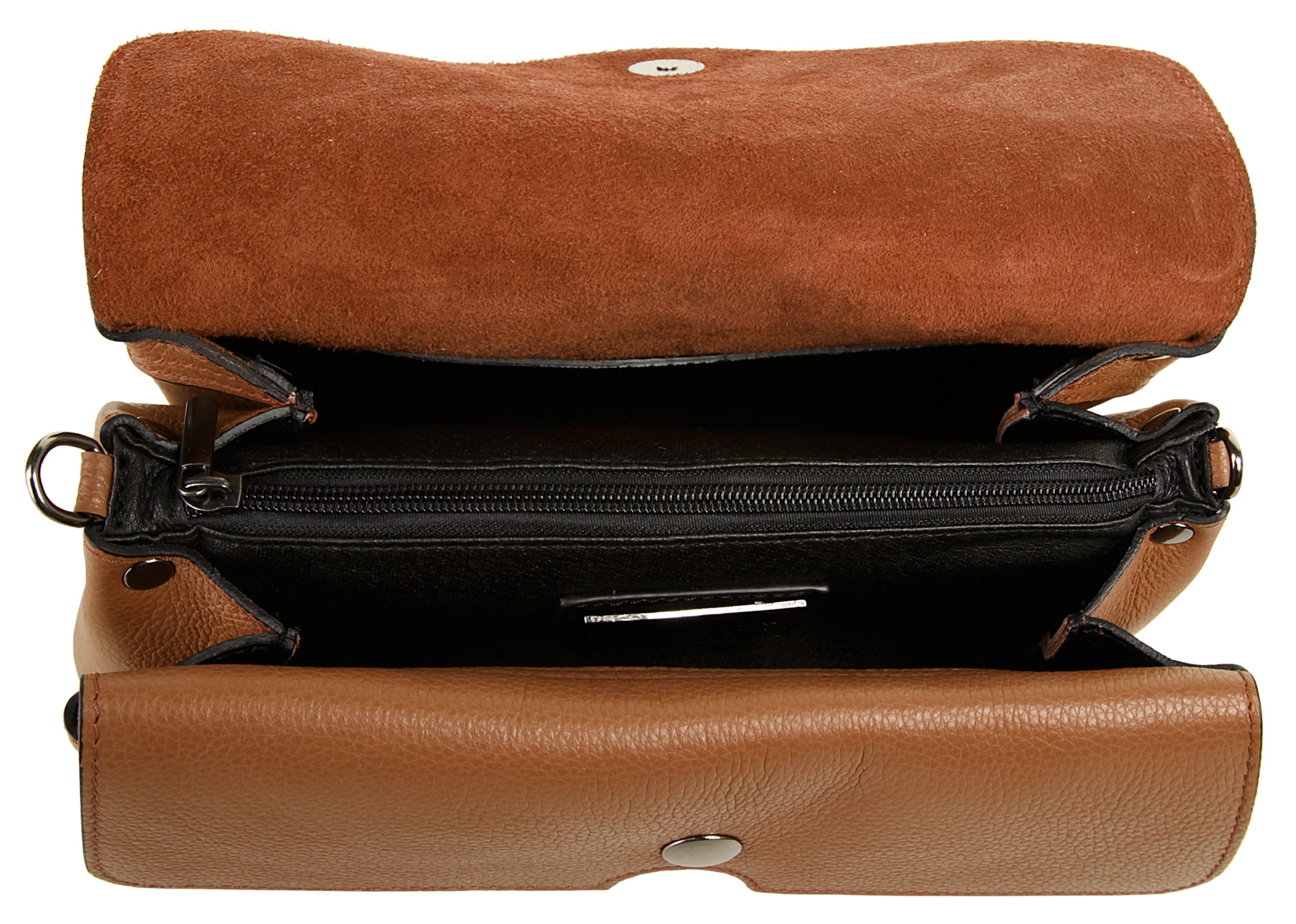 Cluty Umhängetasche, echt Leder, Made in Italy