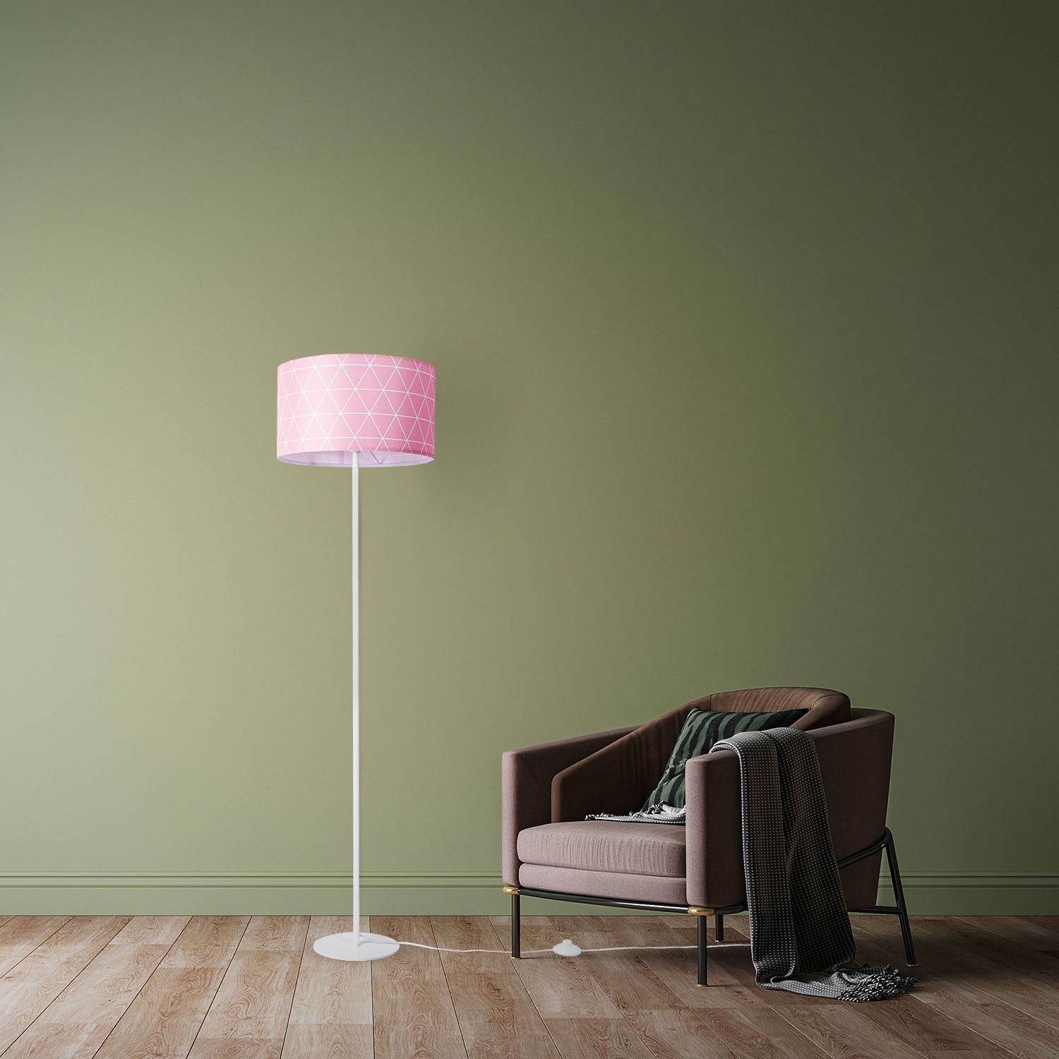 XXL Schlafzimmer Wohnzimmer 3 401«, Garantie Stehlampe Standleuchte online Jahren Deko 1 mit »Stella flammig-flammig, Grau Pink | kaufen Paco Skandi Blau E27 Home