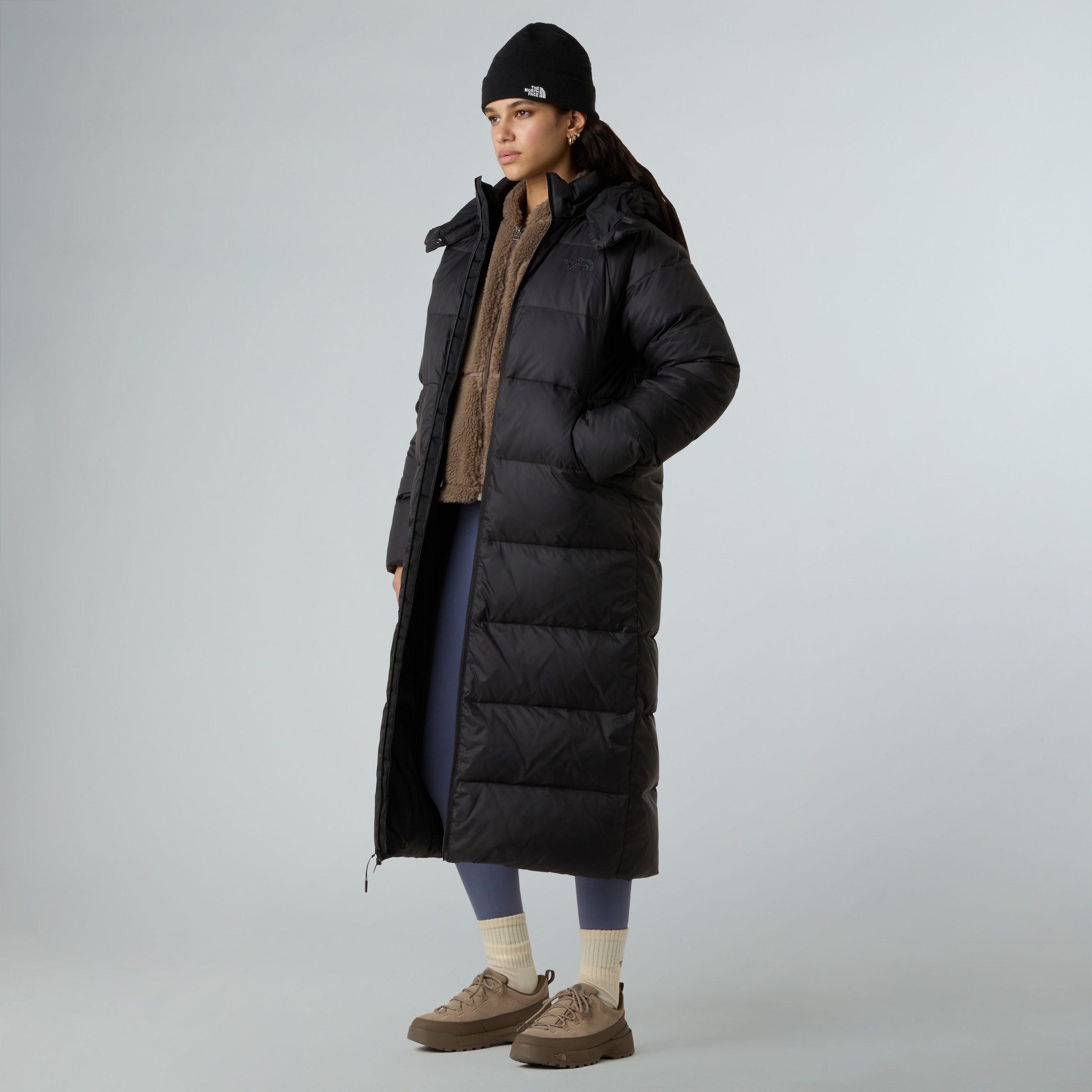 The North Face Funktionsmantel »W HYDRENALITE CITY LONG DOWN HOODED PARK«, (1 tlg.), Daunenfüllung, lang geschnitten, isolierend