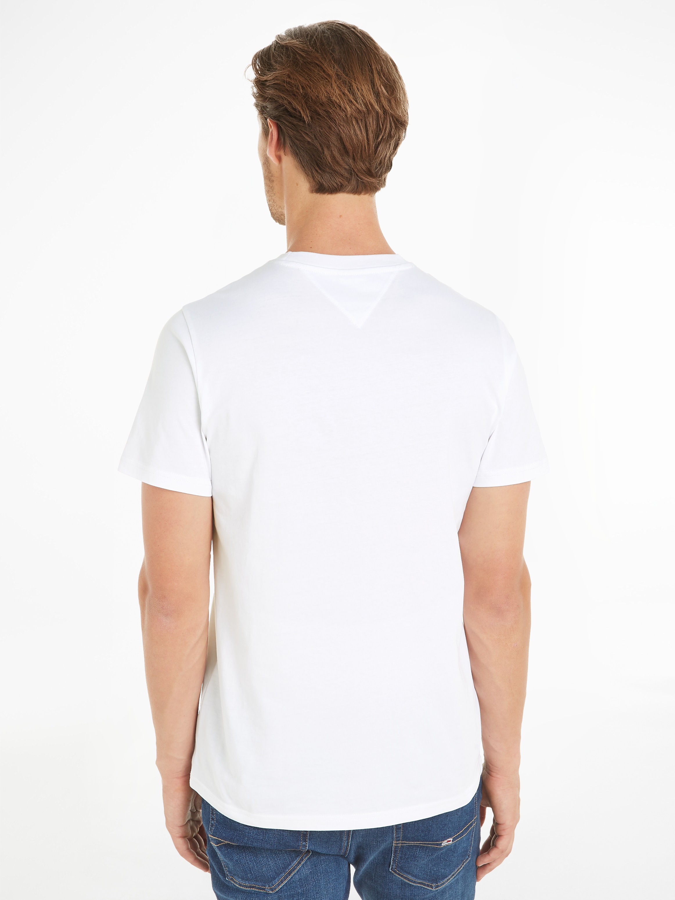 Tommy Jeans T-Shirt »TJM SLIM LINEAR CHEST TEE EXT«, mit Logoschriftzug
