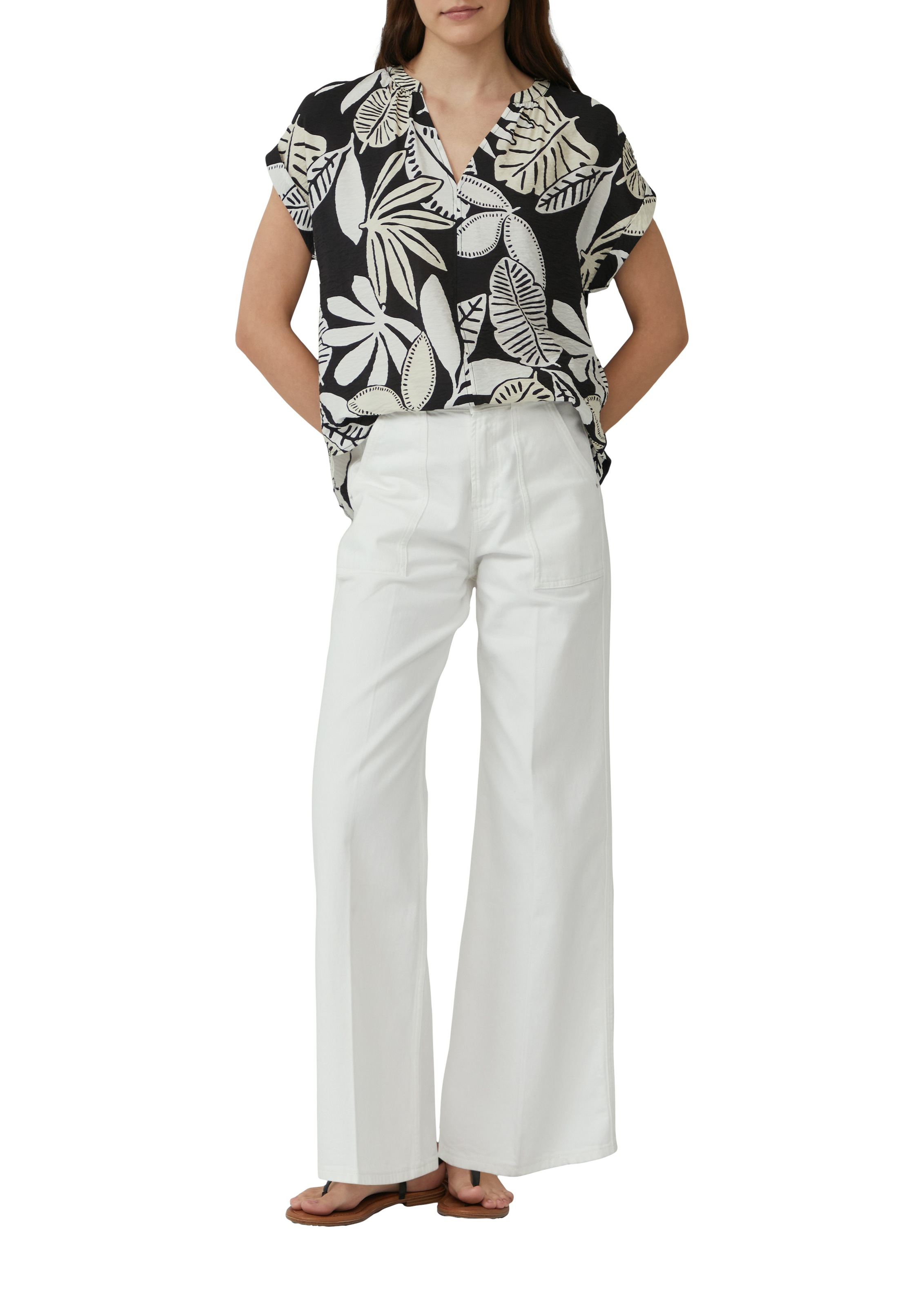 s.Oliver Druckbluse, mit Raff-Details