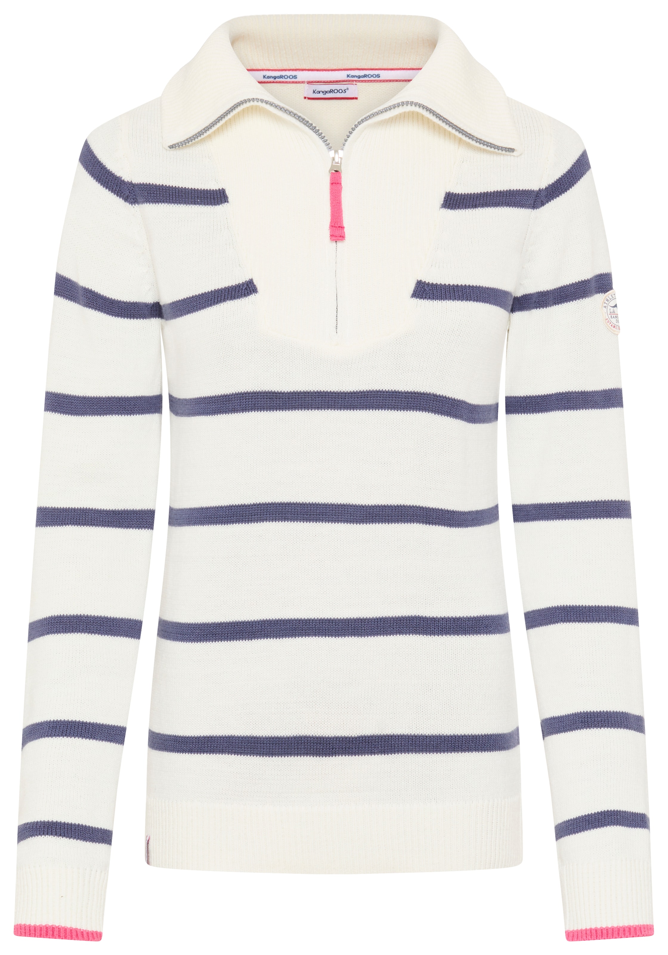 KangaROOS Troyer mit Reißverschluss im klassischen Streifen-Design