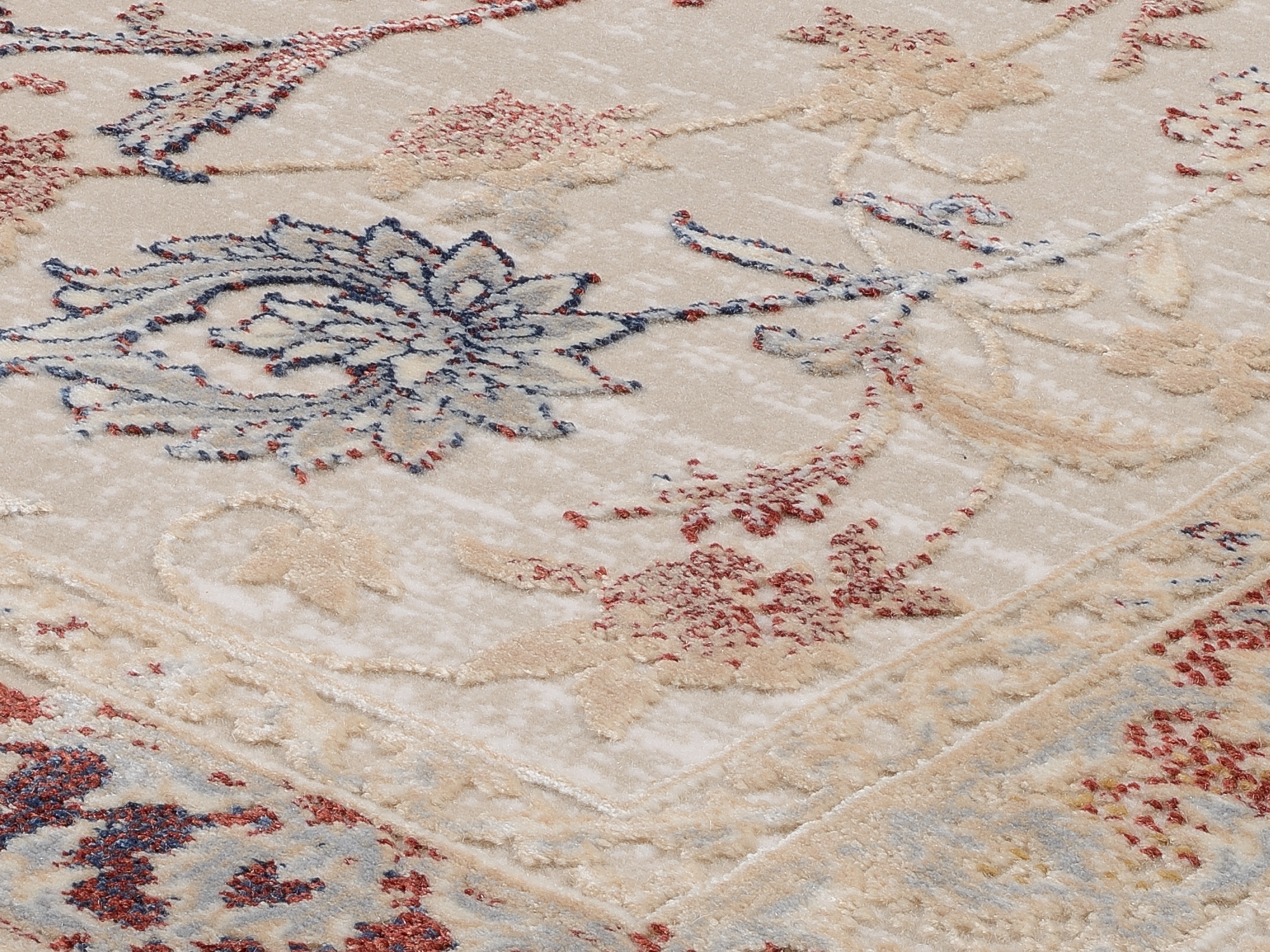 OCI DIE TEPPICHMARKE Teppich »MYSTIC LIMITED«, rechteckig, 7 mm Höhe, florale Muster in 3D-Optik, maschinell gewebt, Viskose