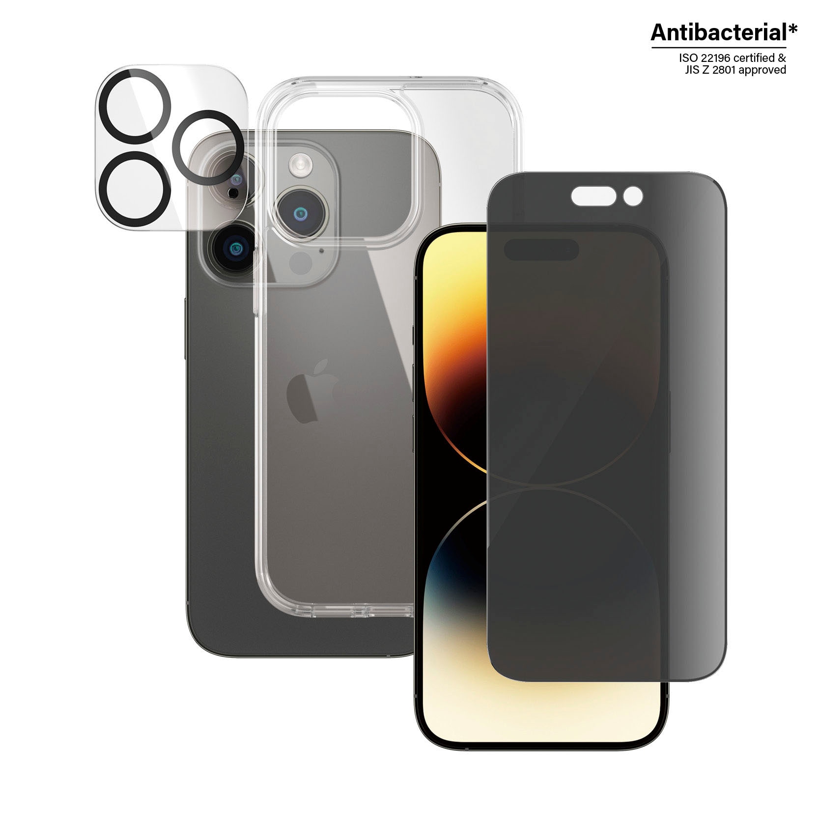 PanzerGlass Displayschutzglas »Set: Privacy Glass+Case - iPhone 14 6,1 Pro«