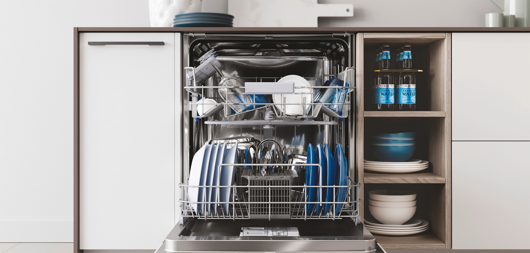 Privileg teilintegrierbarer Geschirrspüler »RBO 2T131 A F S« 14 tlg. Maßgedecke Fast&Clean 28’ – das effektive Reinigungsprogramm unter 28 Minuten