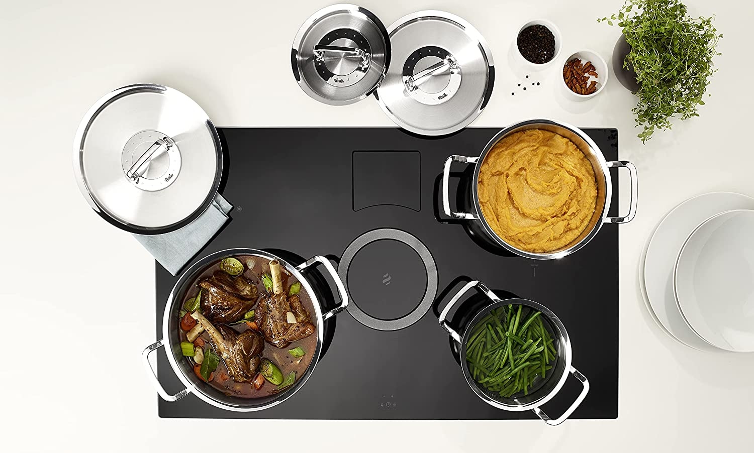 Fissler Kochtopf »ORIGINAL-PROFI COLLECTION® hoher Kochtopf« 2 Stk. tlg. Edelstahl 18/10