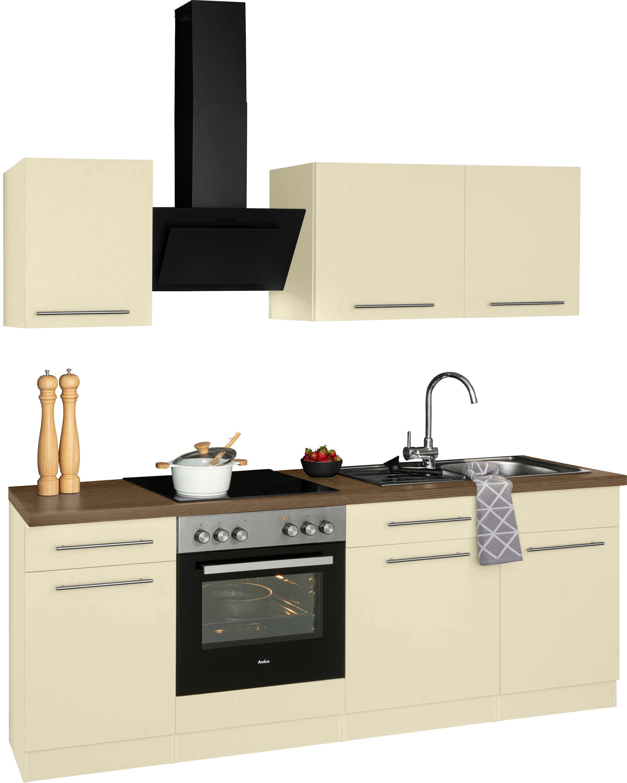 wiho Küchen Küchenzeile "Unna" ohne E-Geräte, Breite 220 cm