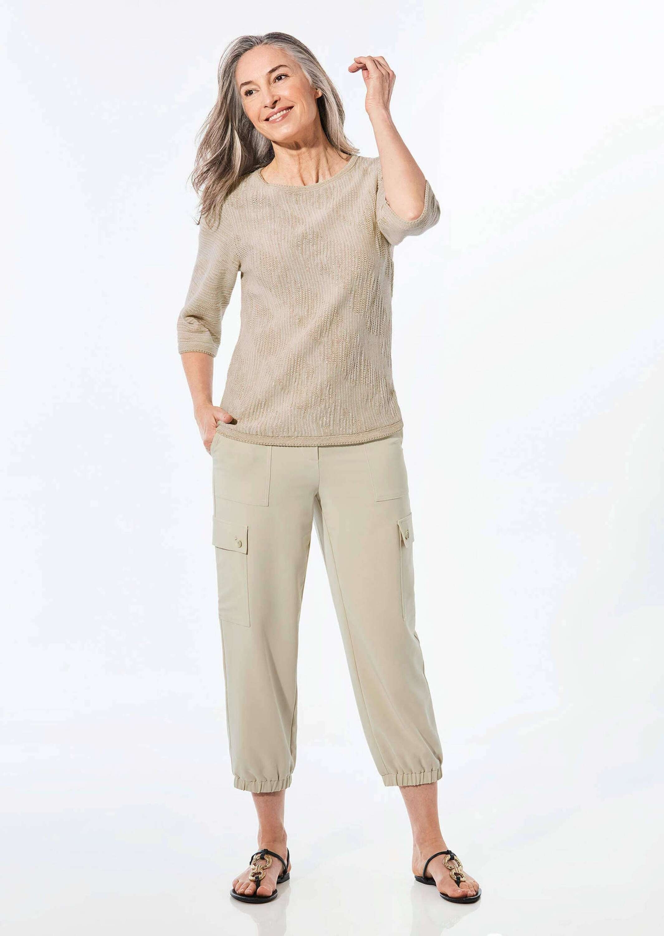 GOLDNER Rundhalspullover »Strickpullover mit U-Boot-Ausschnitt« keine/nicht relevant