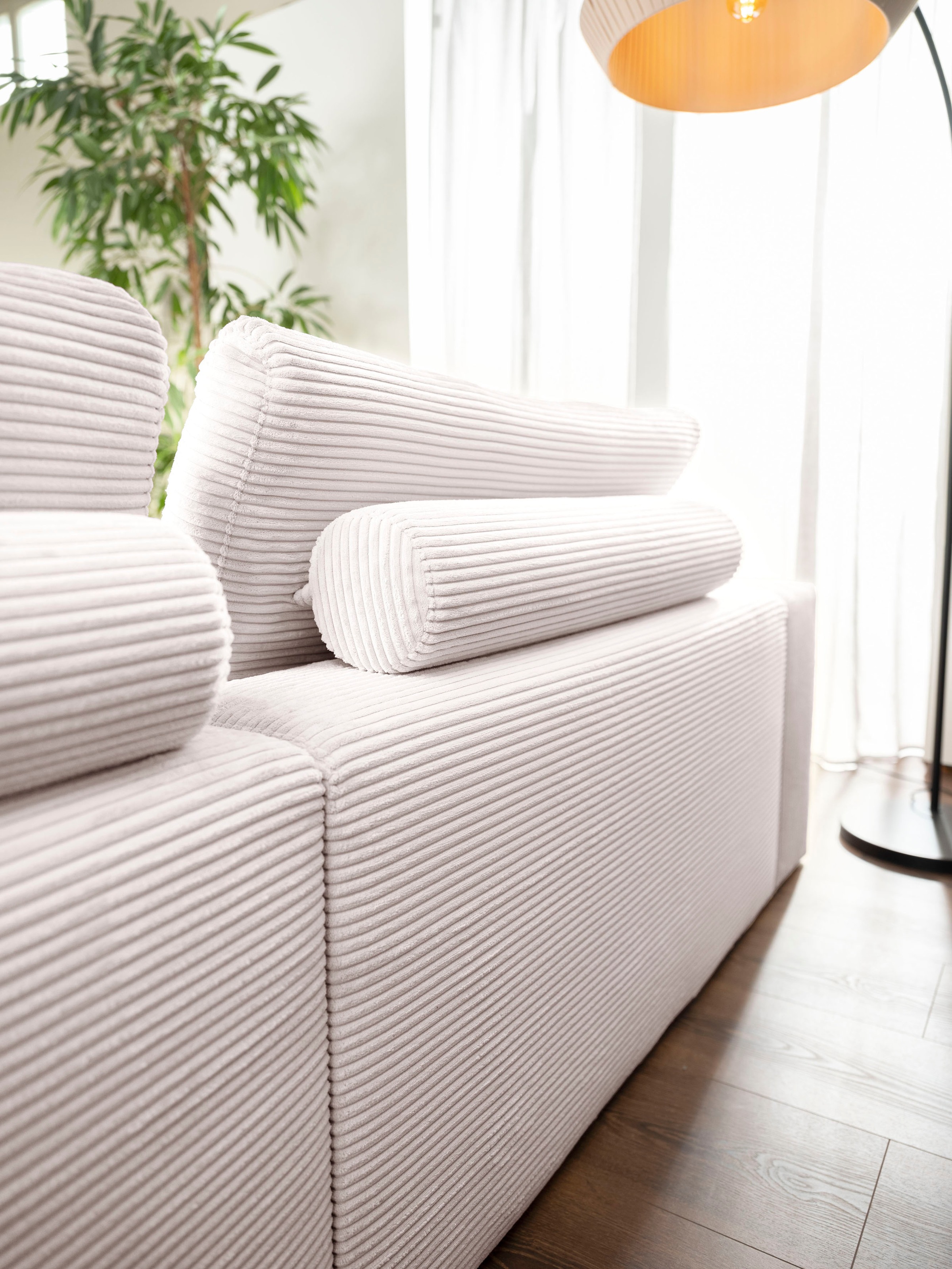 alina Ecksofa »Sandy«, mit Recamiere, in modernem Cordstoff