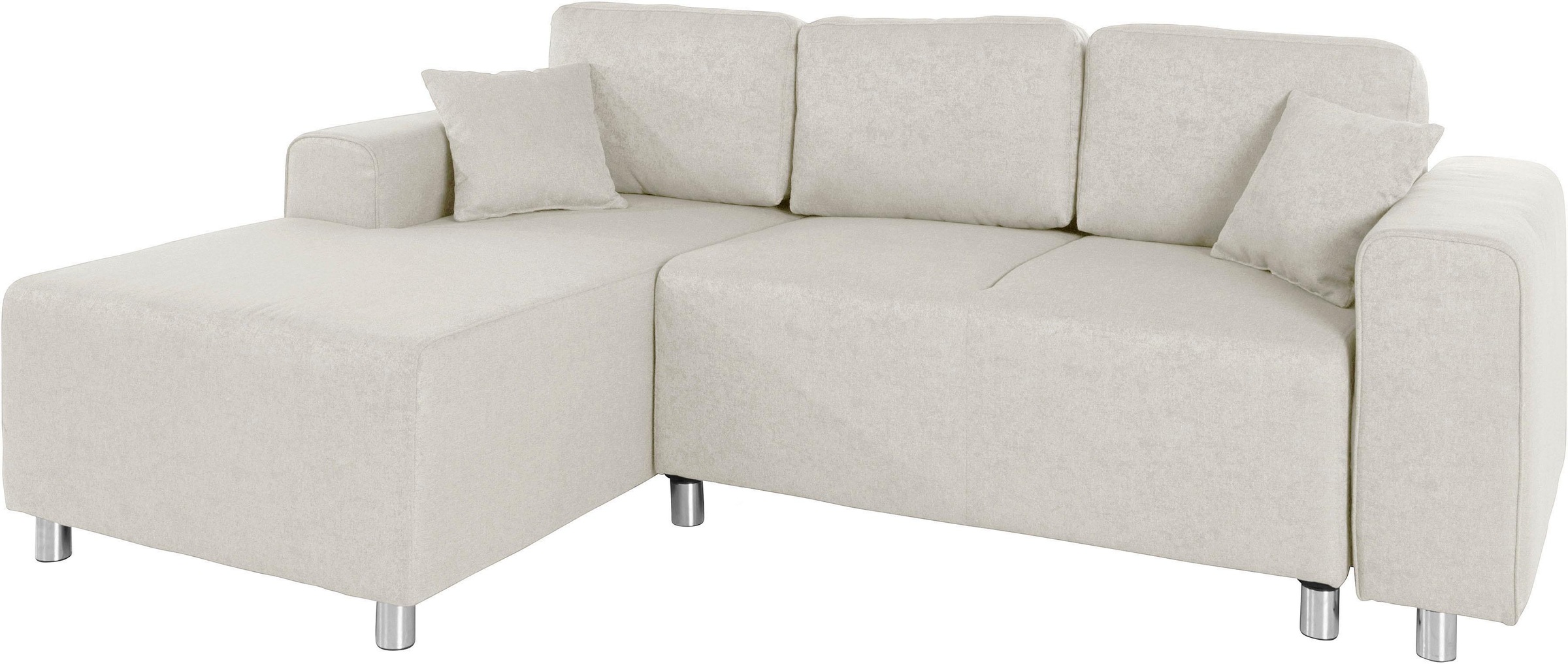 Guido Maria Kretschmer Home&Living Ecksofa »Györ«, L-Form, wahlweise mit Bettfunktion und Bettkasten incl. 2 Zierkissen