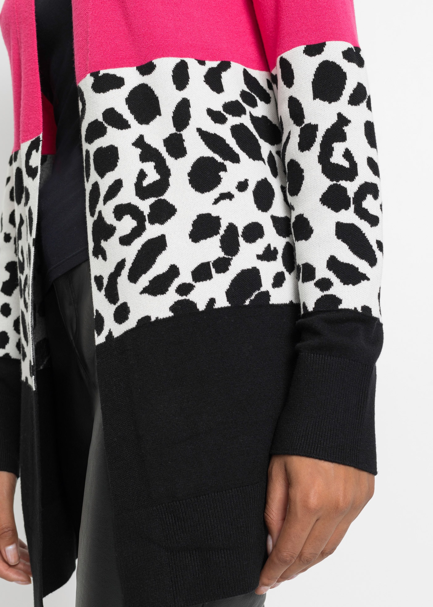 bonprix Longstrickjacke Gerippte Longstrickjacke