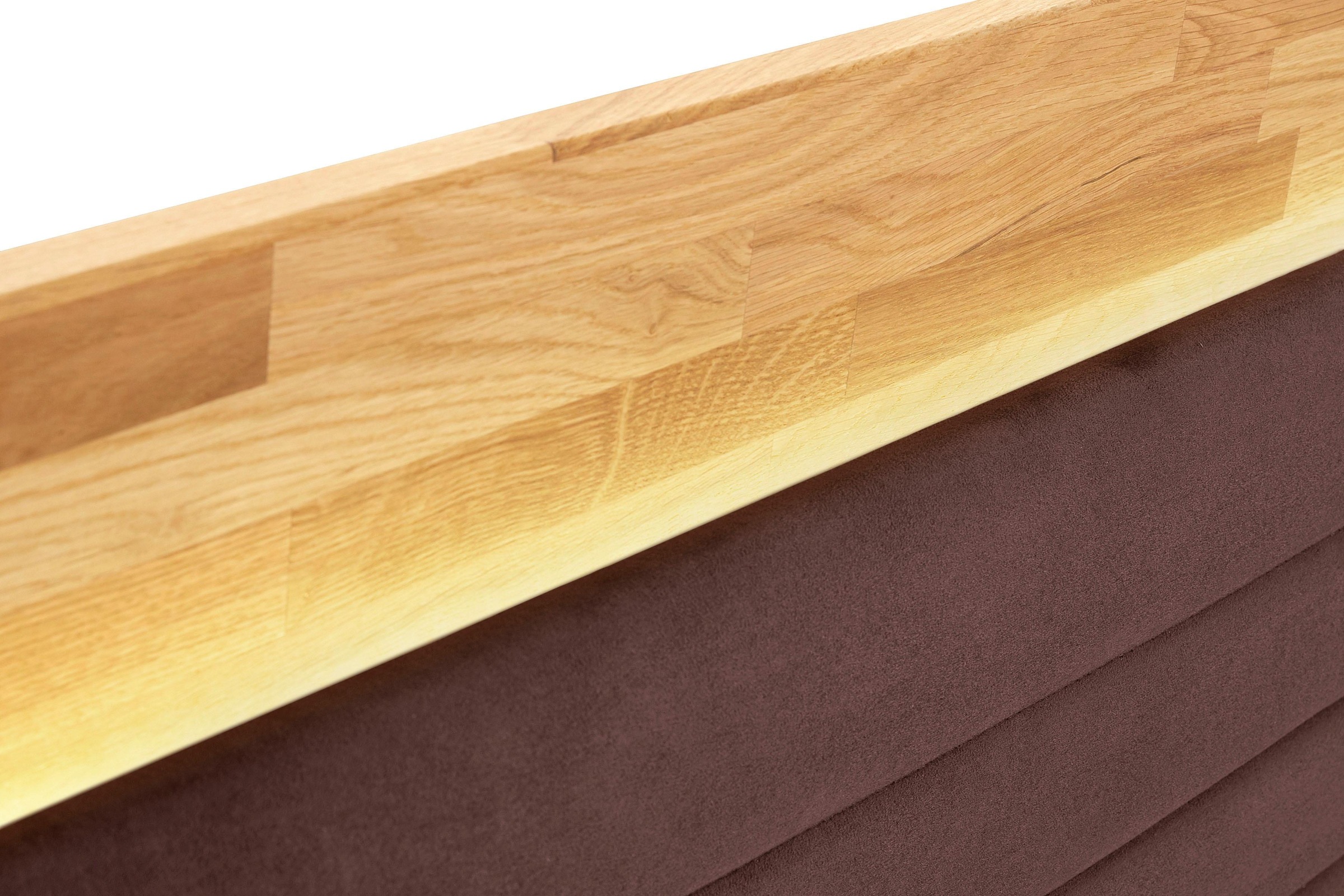 Places of Style Boxspringbett »Cup«, mit LED-Beleuchtung, Massivholzrahmen und Topper, in 2 Härtegraden
