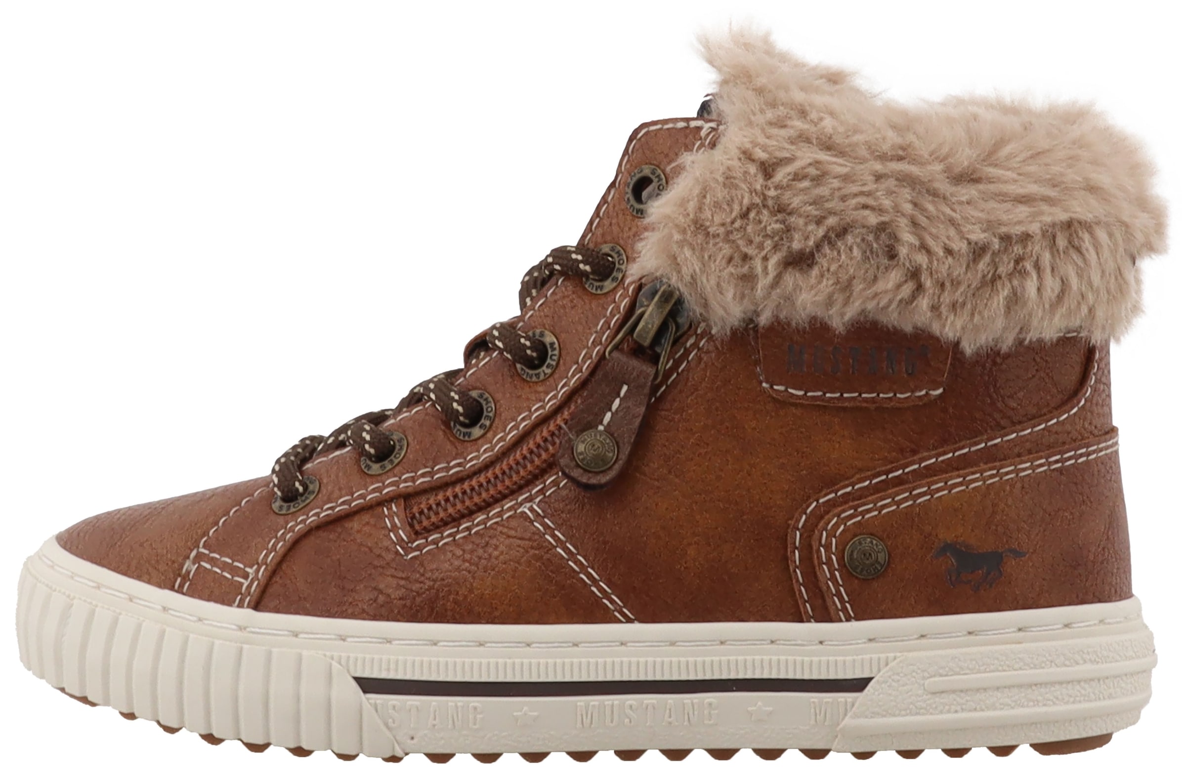 Mustang Shoes Winterboots »Ezio«  High Top Sneaker, Schnürboots mit Reißverschluss