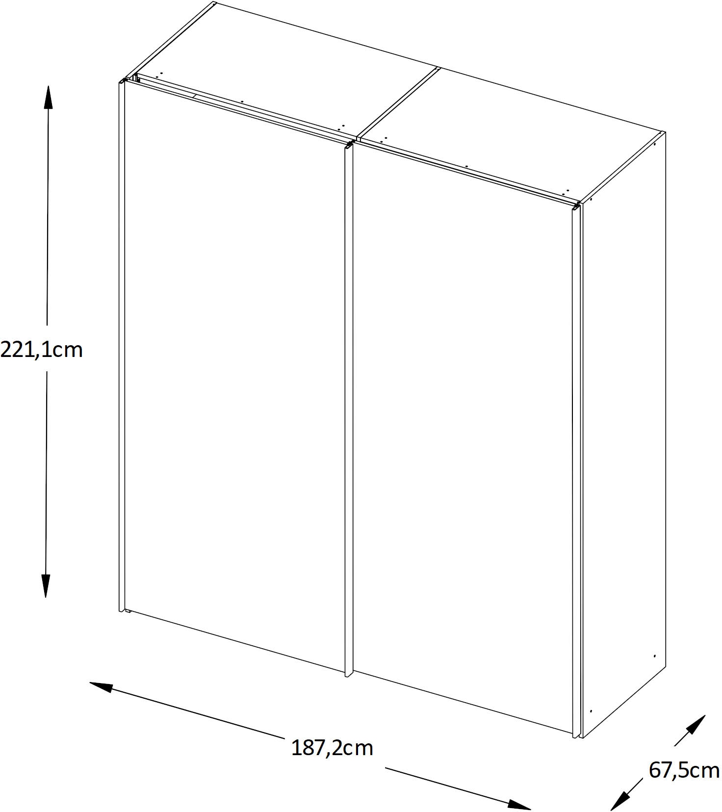 STAUD Schwebetürenschrank »Includo, Made in Germany« Mit Spiegeltüre und vier verschiedenen Ausstattungsvarianten