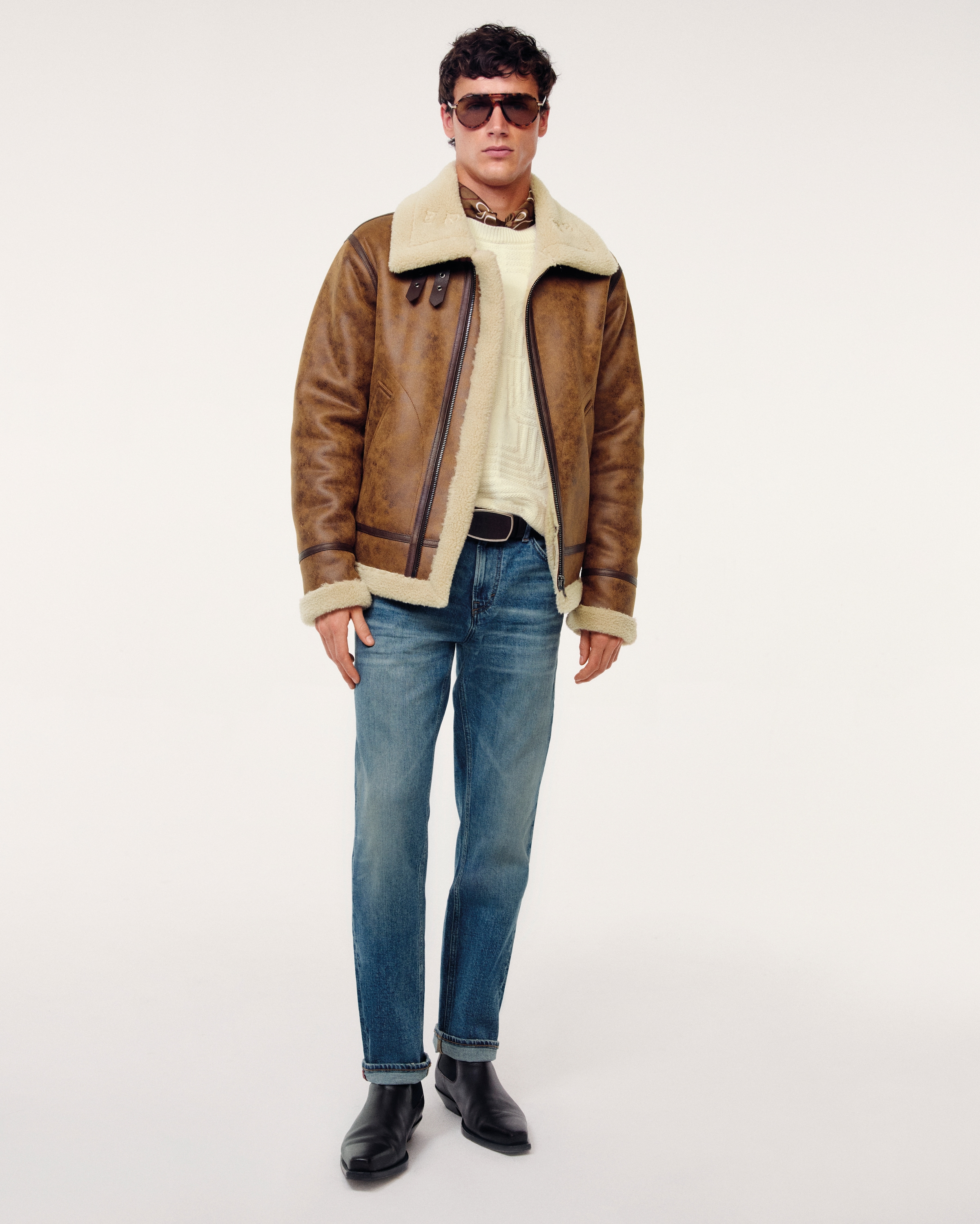 Joop Jeans Lederimitatjacke »Sawyer« ohne Kapuze mit zwei Eingrifftaschen an der Seite