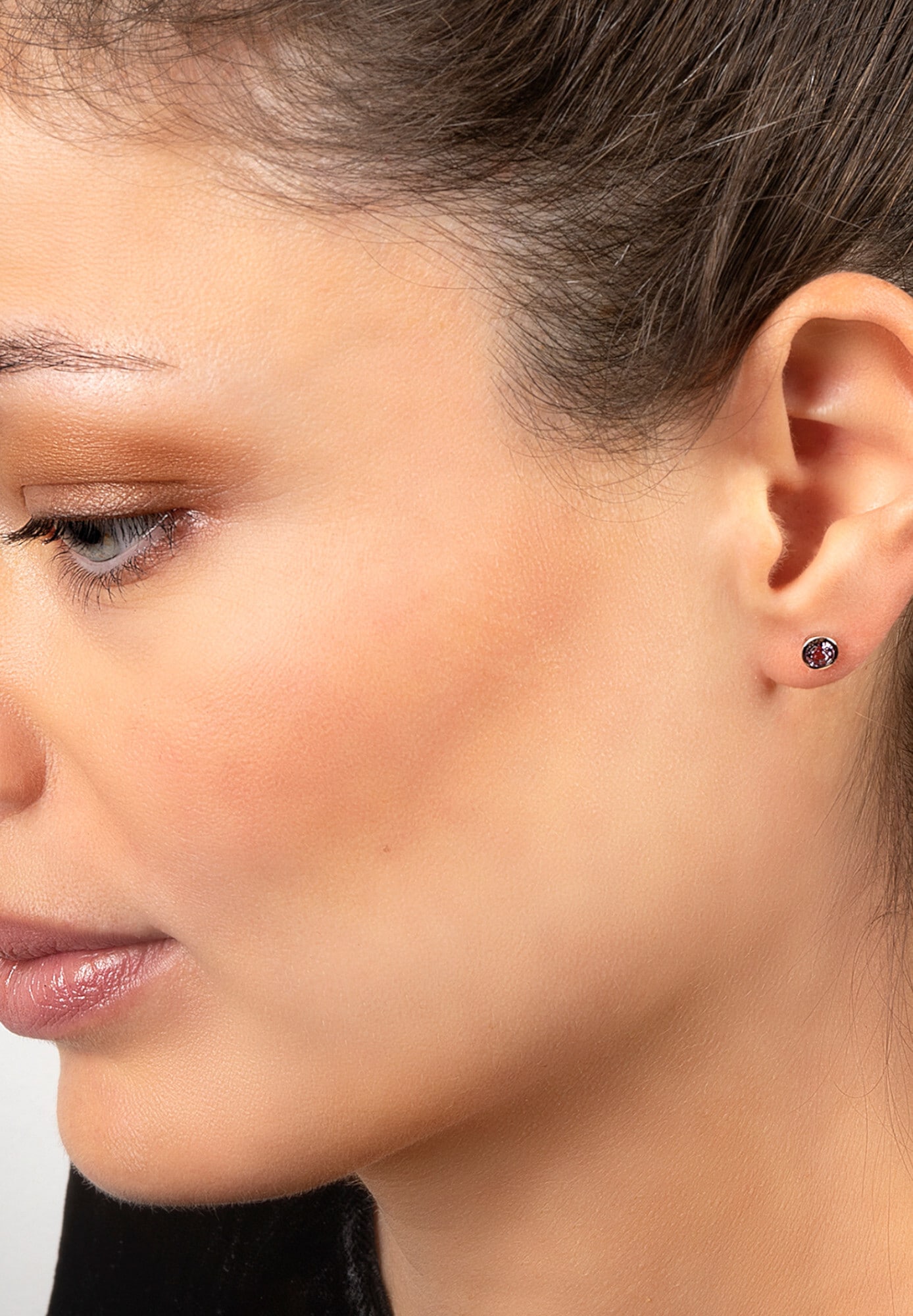 ONE ELEMENT Paar Ohrstecker »Amethyst Zarge Ohrringe   Ohrstecker aus 333 Weißgold«