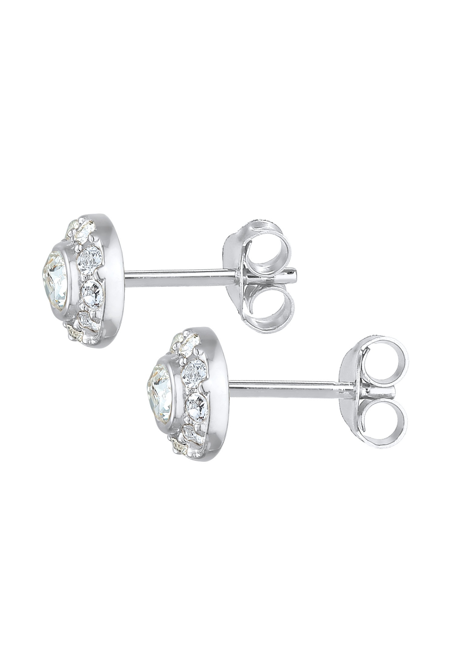 Elli Paar Ohrstecker »Ohrringe Kristall Rund Glamourös 925 Silber«
