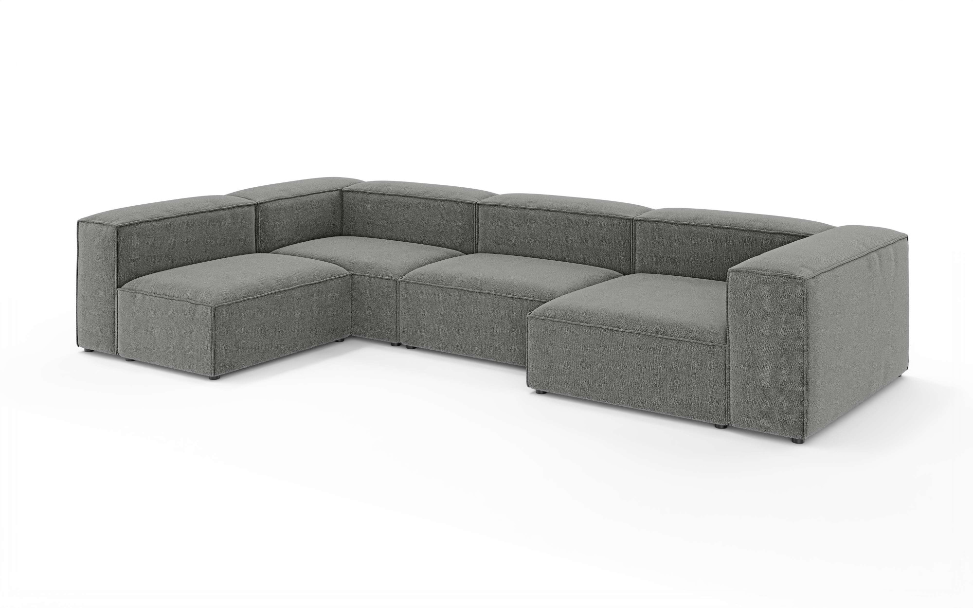 INOSIGN Wohnlandschaft »HAILY U-Form mit Ottomane links/rechts, Maße B/T/H: 360/200/72 cm«, als Modul oder separat verwendbar, für individuelle Zusammenstellung