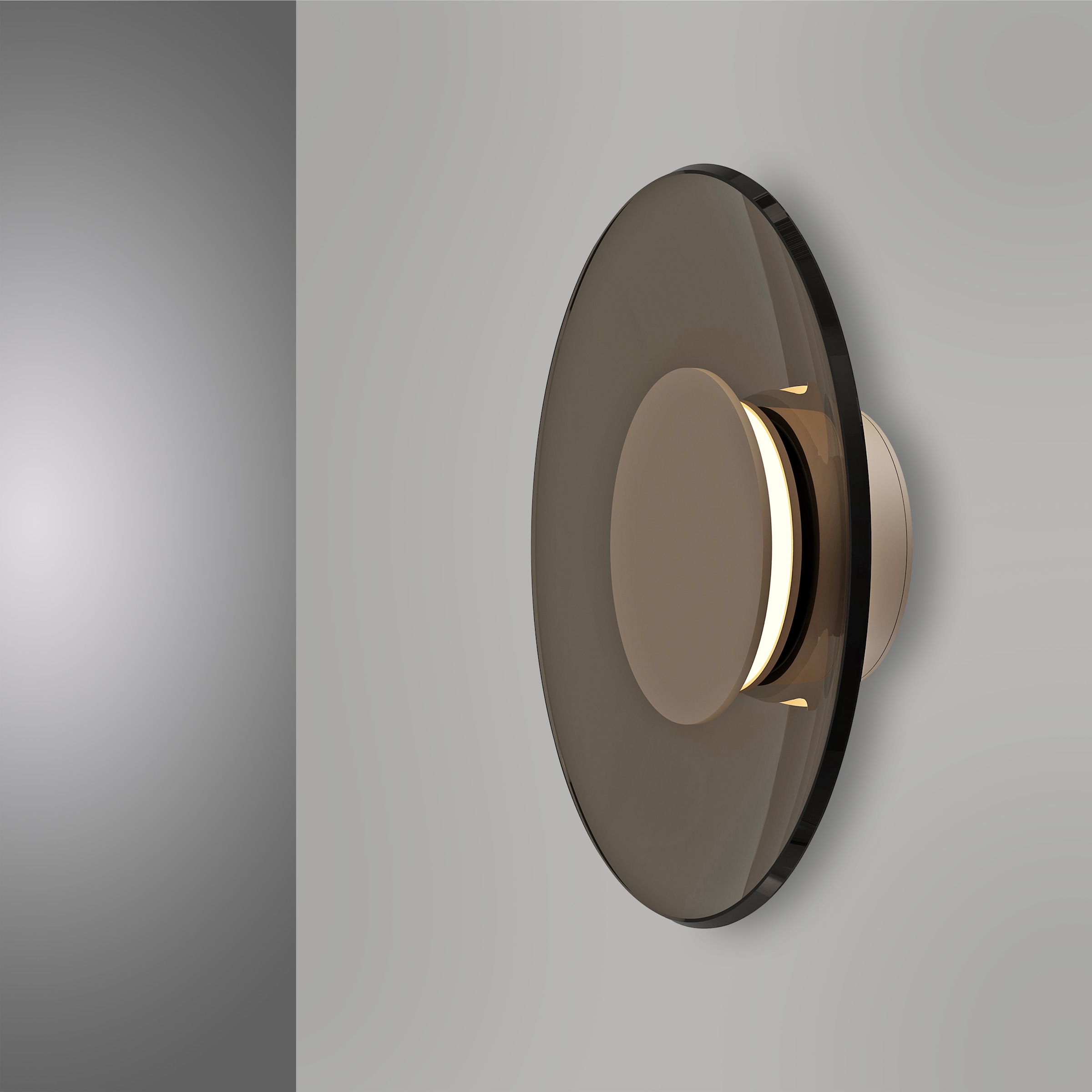 Neuhaus PURE LED Wandleuchte »PURE Moon« LED-Board 1 Stk. Warmweiß Dimmfähig über separaten Dimmer, Glas Amberfarben