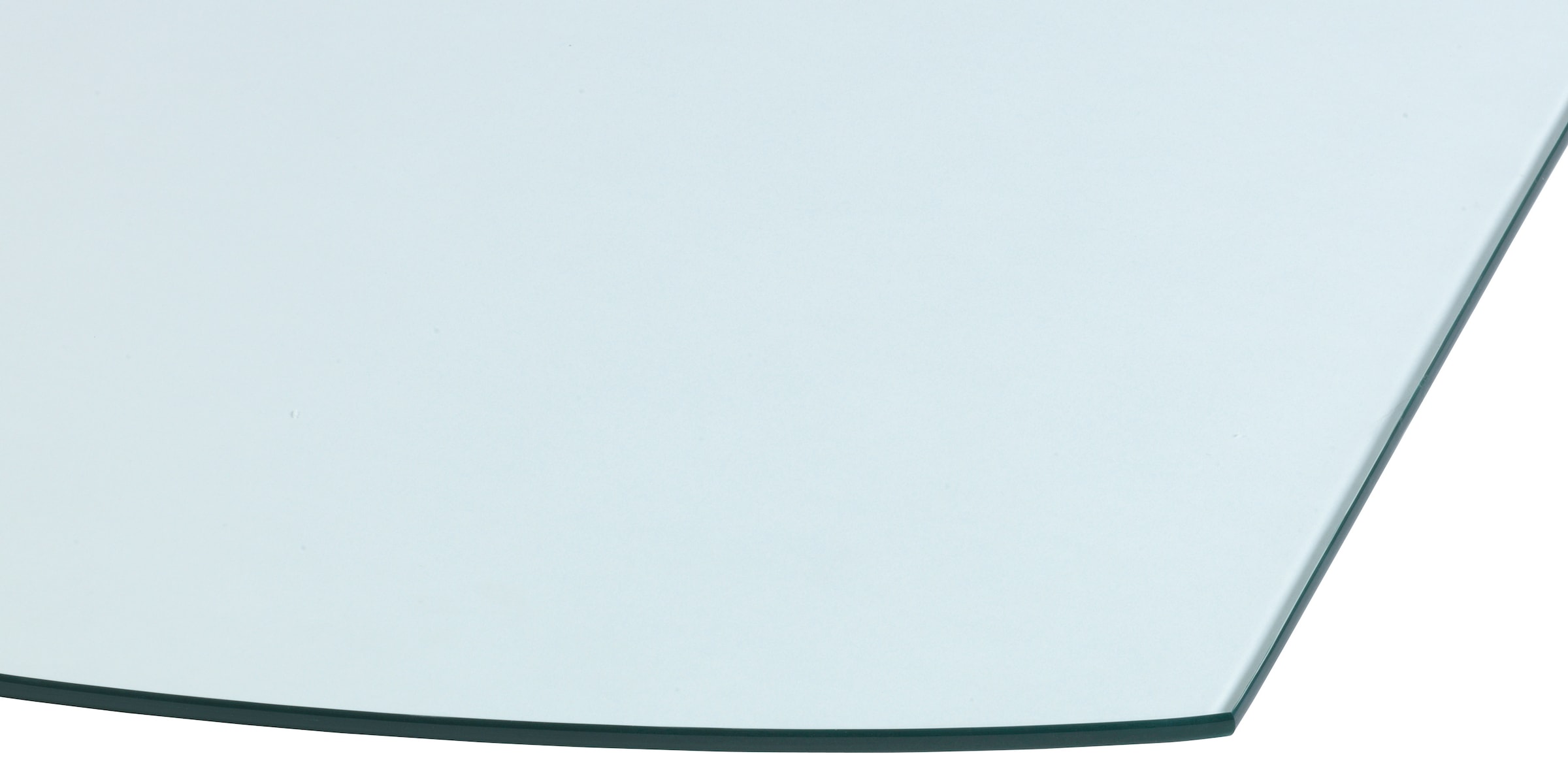 Heathus Bodenschutzplatte, Glas-Segment, 80 x 100 cm, 8mm Stärke, transparent, zum Funkenschutz